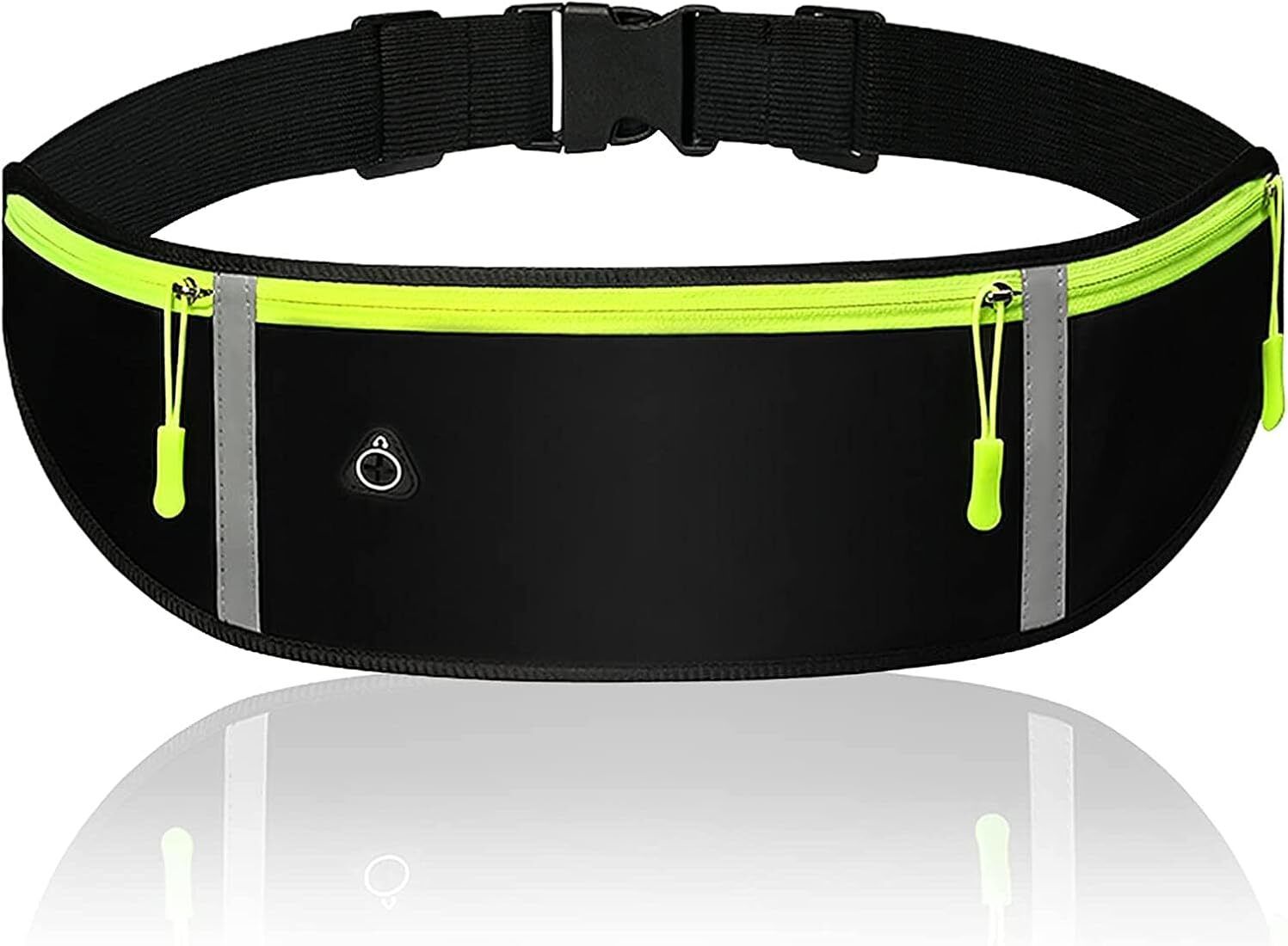 TREXON Running Belt Bag with Foldable Water Bottle Holder Fanny Pack Sports Running Belt Bag