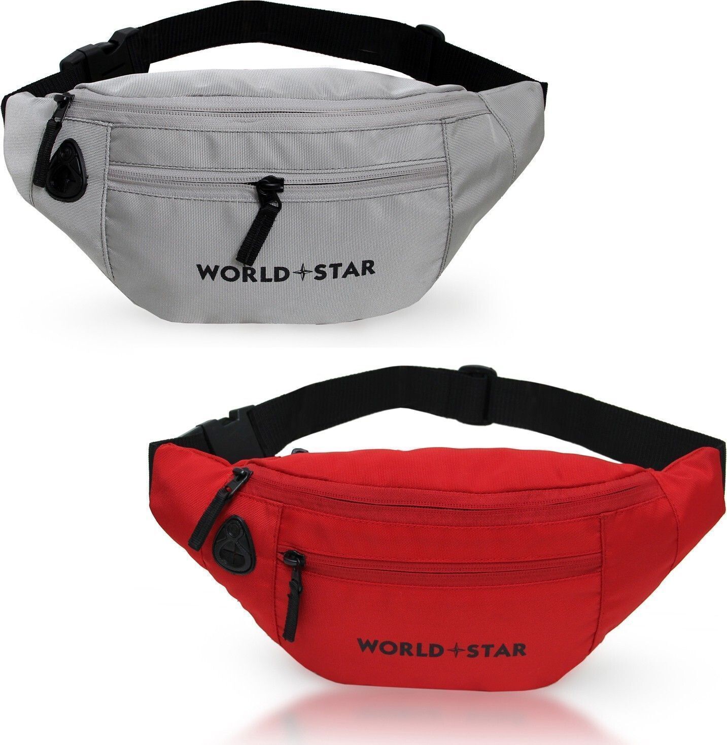 Worldstar Small Hiking Trekking Travelling Sports Waist Pouch Cycling Walking Running Bags combo waist bag Pack for Waist Bags for Men Women Chest Crossbody (red&grey )-image-21