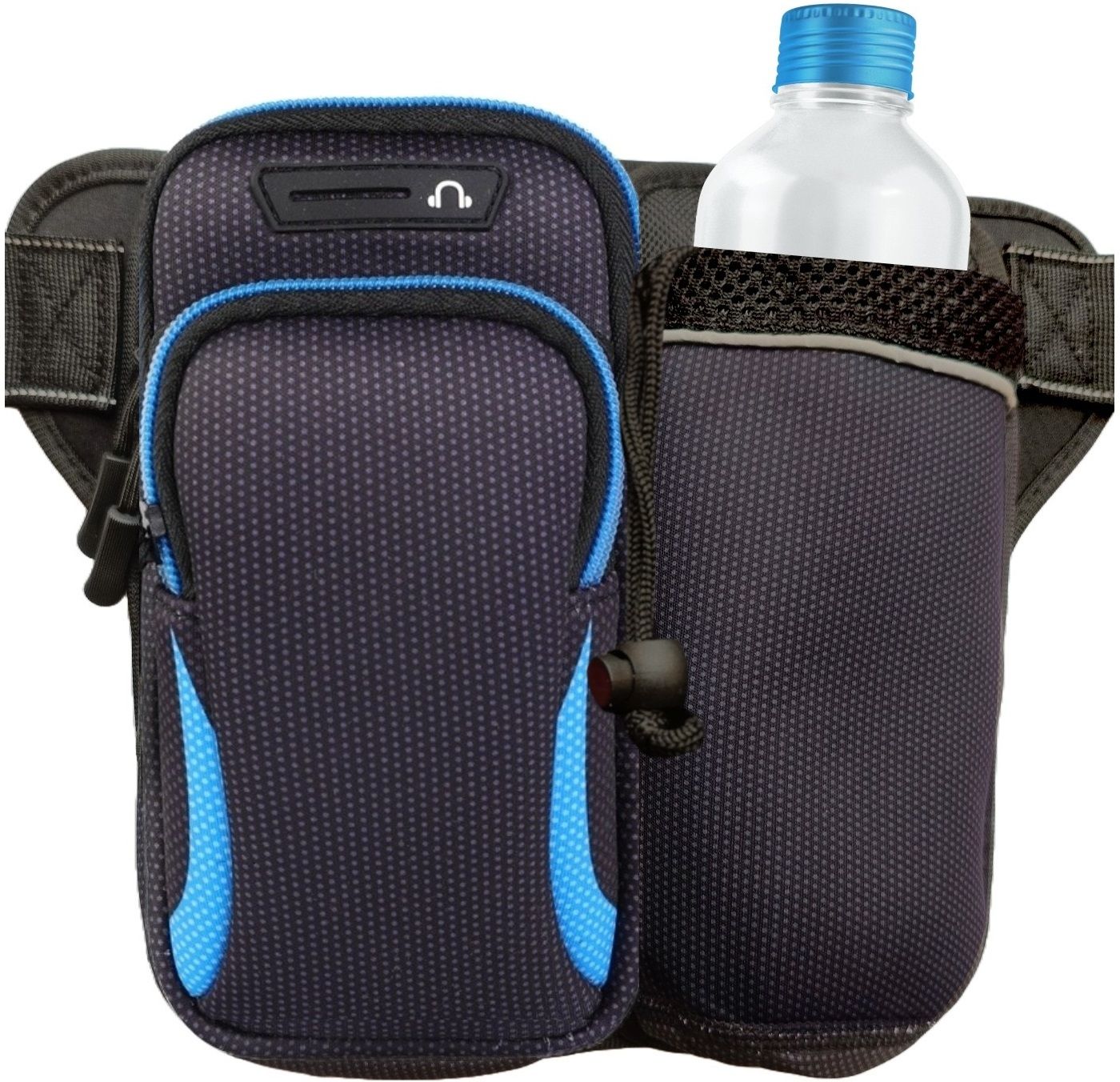 GOTEO Waist Chest Bag with Mobile Phone Water Bottle Holder for Men & Women Running Cycling Walking Camping Hiking Fitness Gym Sports Travel-image-28