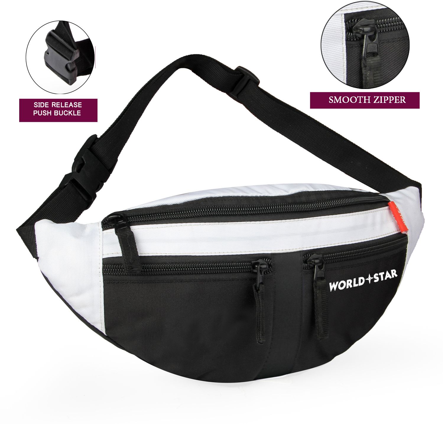 Worldstar Chest,Fanny Pouch, Belt Trekking Casual Sports Pockets Cycling Hiking Camping Waist Bag-image-19