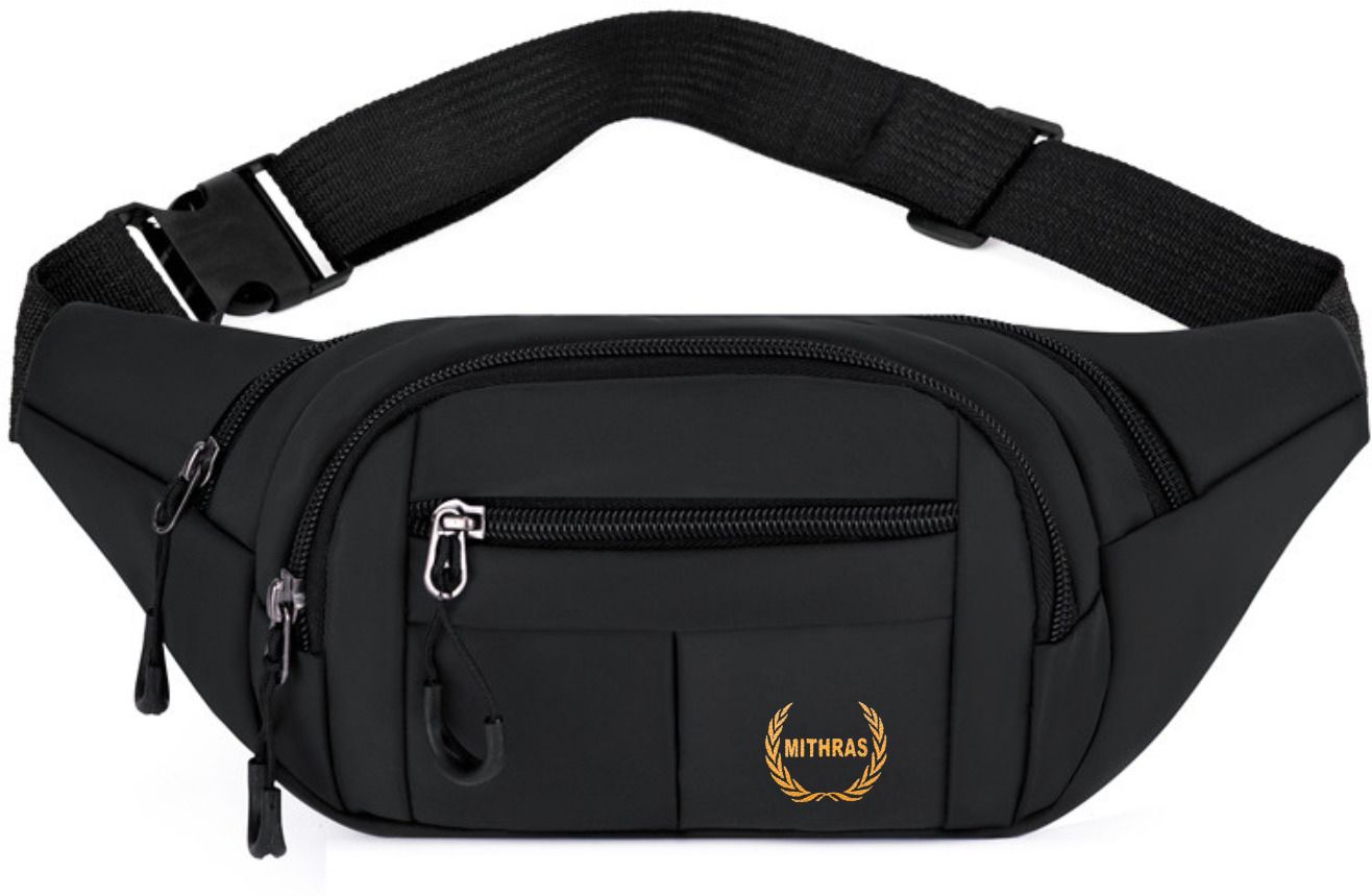 Mithras Premium Black Waist Bag – Large Crossbody Fanny Pack for Men & Women Waist bag