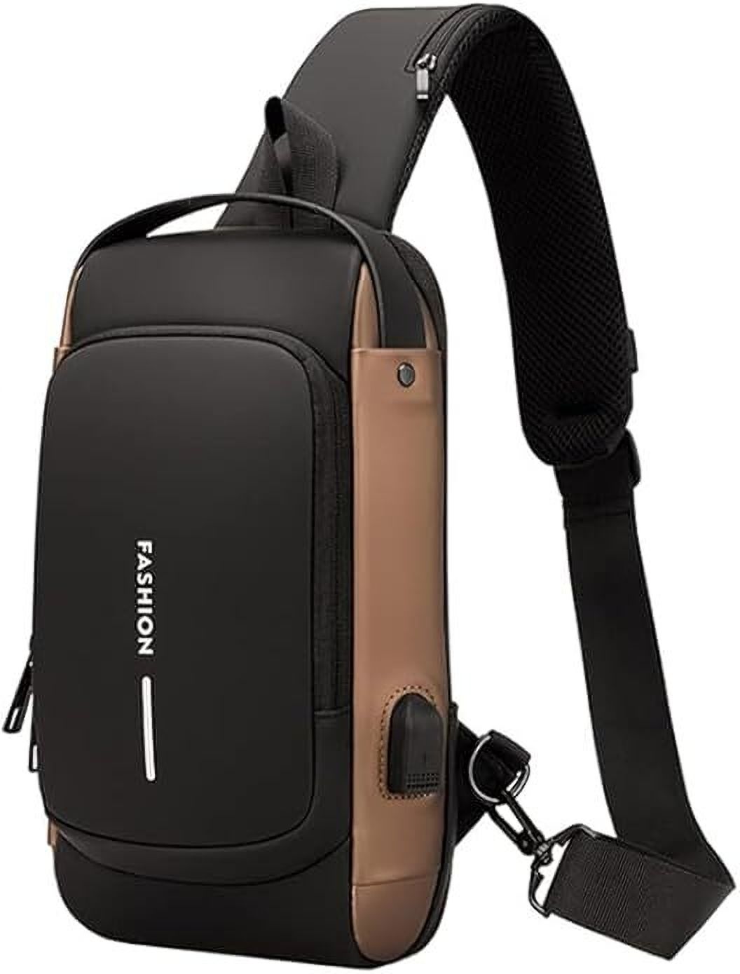 Otiporter Cross Body Anti-Theft Backpack with USB Charging Port and Waterproof Design Bag Stylish Sling Bag