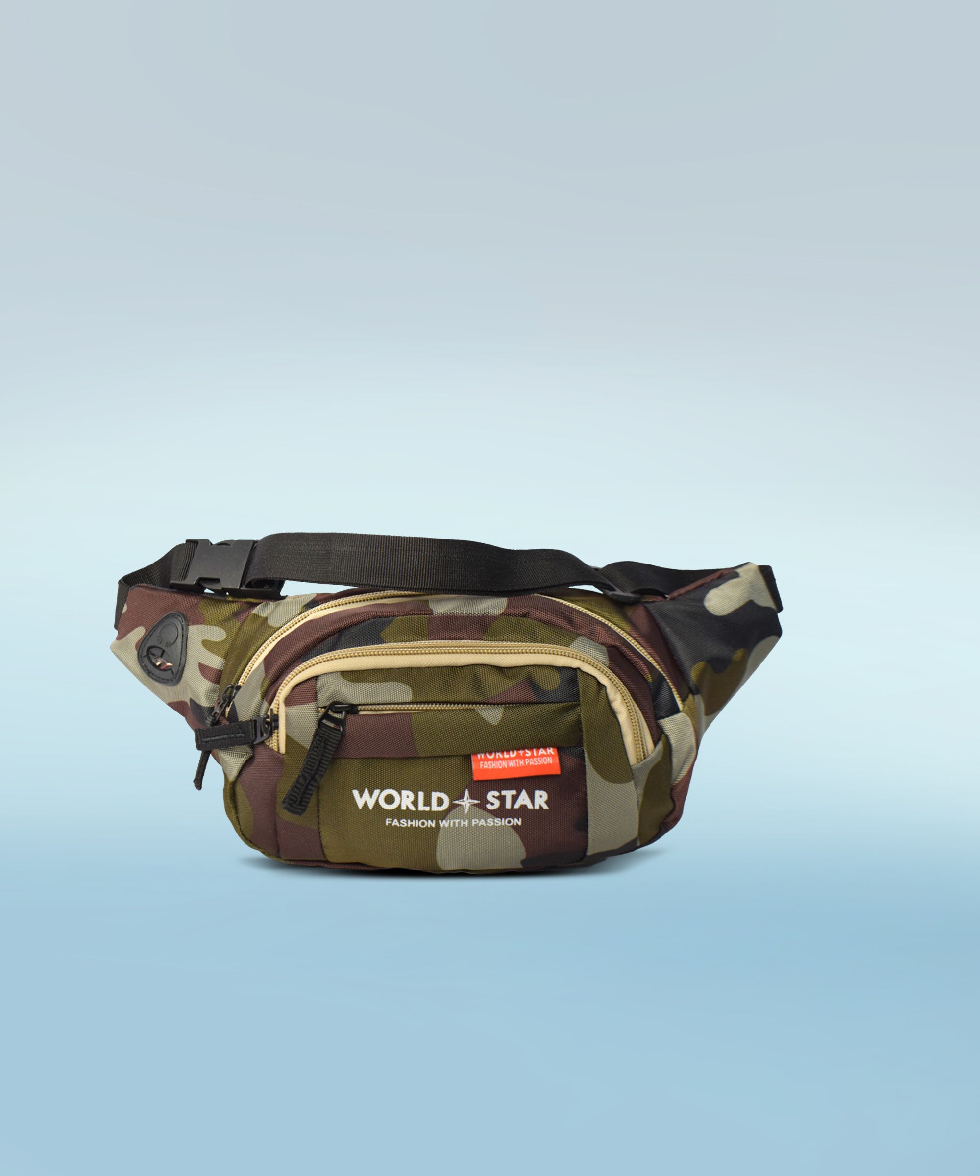 Worldstar fluffy army waist bag Fanny Pack for Travel Bags Hiking Trekking