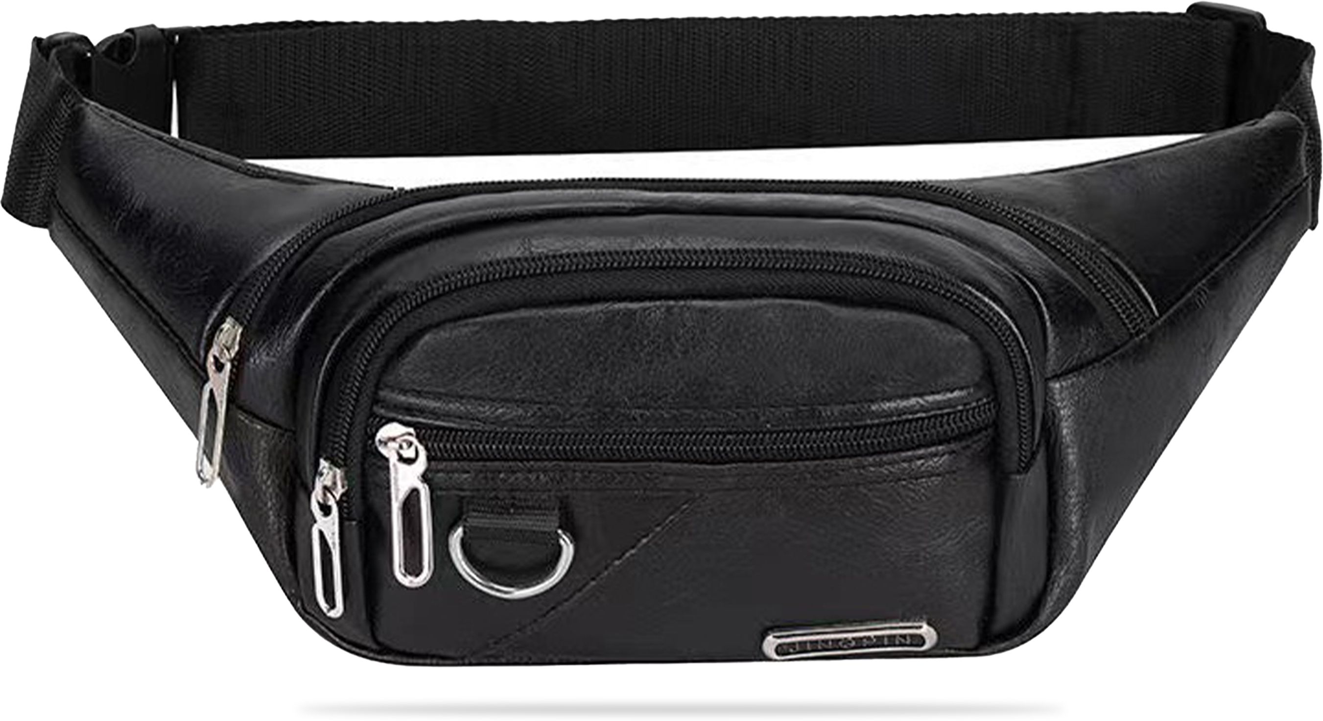 KRAPTICK PU Leather Waist Bag | Fanny Pack & Crossbody Bag for Travel, Running, Hiking & Gym | Waterproof & Lightweight Belt Bag | Adjustable Money Belt & Waist Pouch-image-44