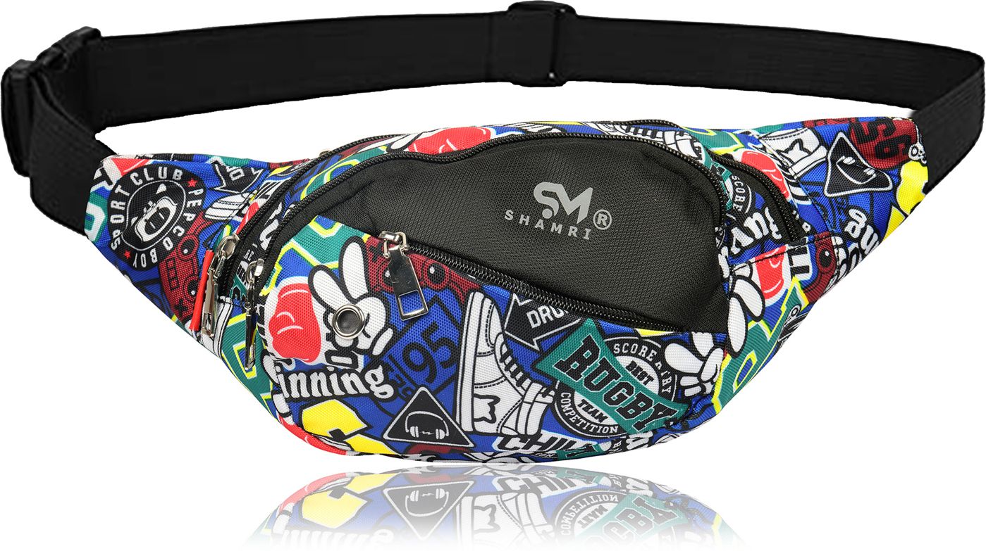 SHAMRIZ Waist Pack Bag,Chest Shoulder Fanny Pouch with 4-Zipper Pockets, Adjustable Belt Waist Pack Bag-image-6