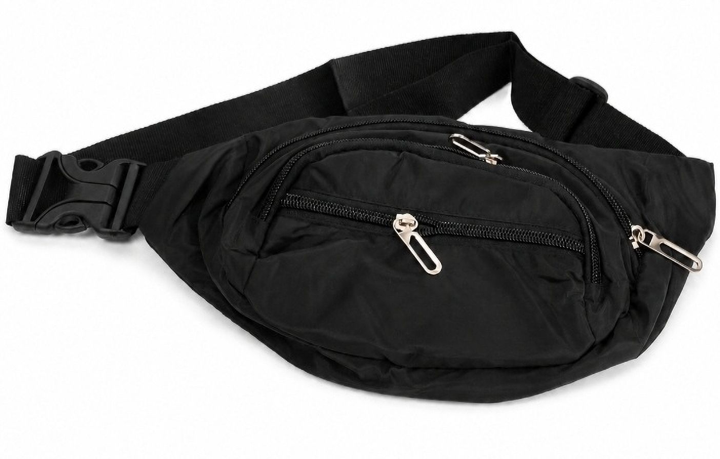 Glory Unisex Black Waist Bag Multi-Zip Travel & Running Crossbody Sling Pouch waist pouch-image-1