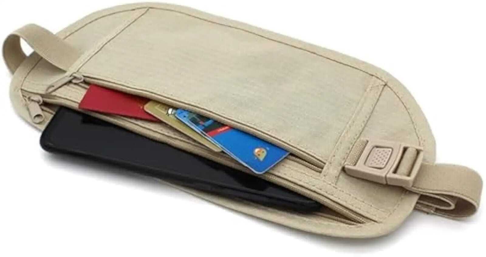 daemonic Secure Travel Money Belt cum Waist Pouch Travel Wallet for Unisex-image-3