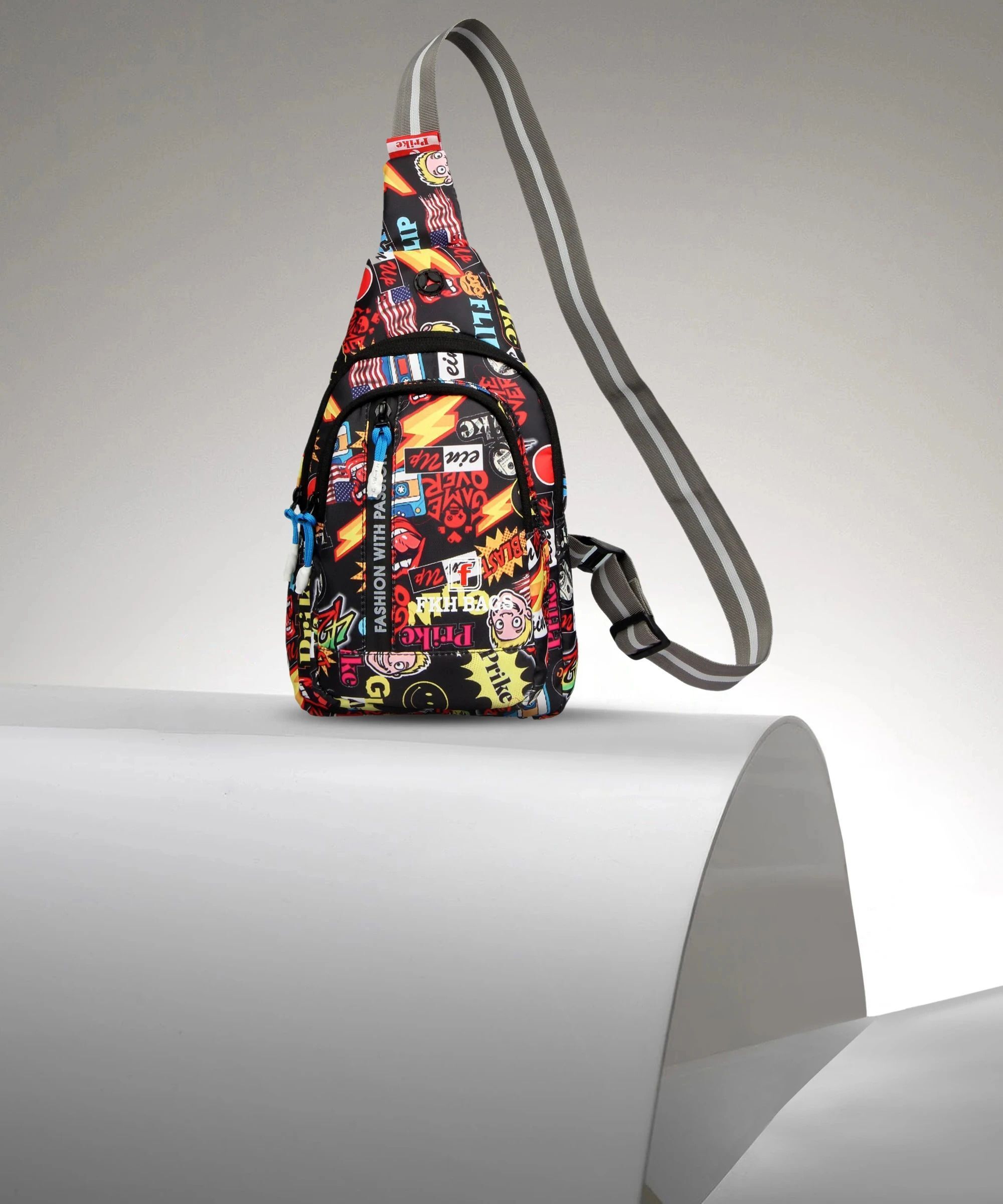 Worldstar NEW_FK_FKH CHESTER PRINTTED BAG Shoulder Bag Travel Chest Bag printted used unisex .-image-35