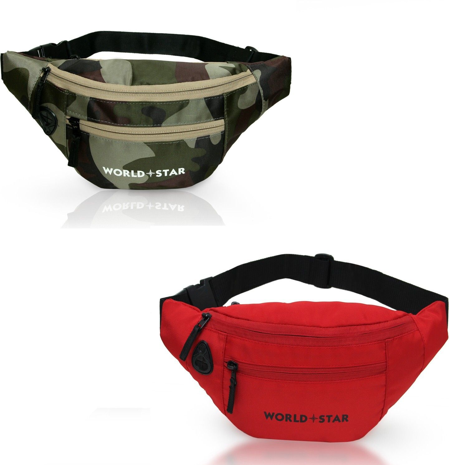 Worldstar New_rock army & red combo waist bag rock combo waist bag Fanny Pack for Travel Bags Hiking Trekking army & red-image-28