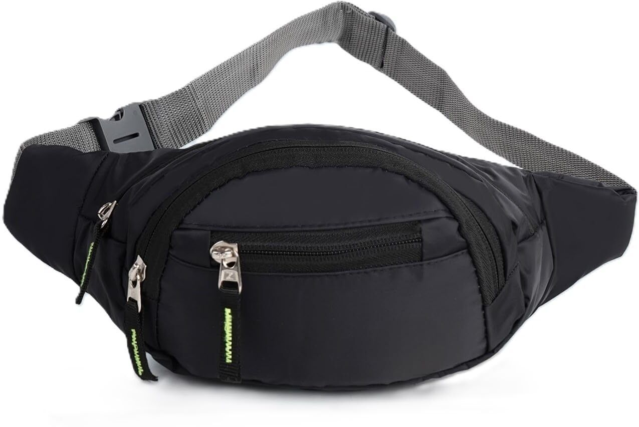 NISFJAM Waist Bag for Men Side Bag for Travel, Sports Waterproof & Adjustable Belt Pouch Fanny Waist Bag