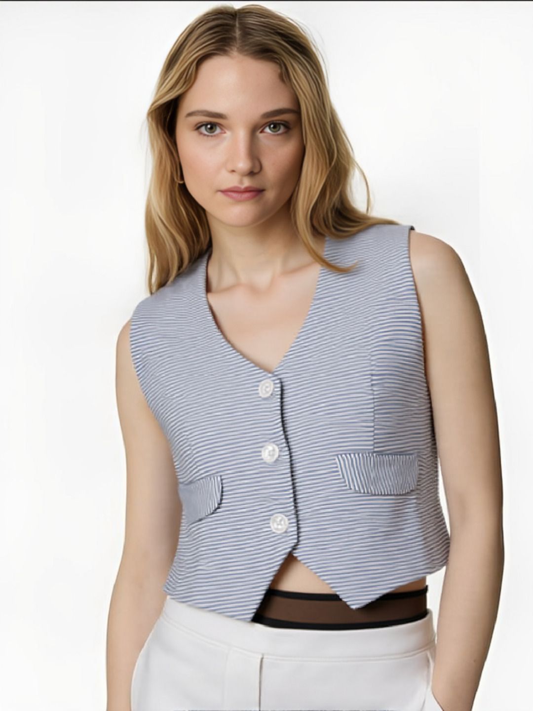 Striped Women Waistcoat