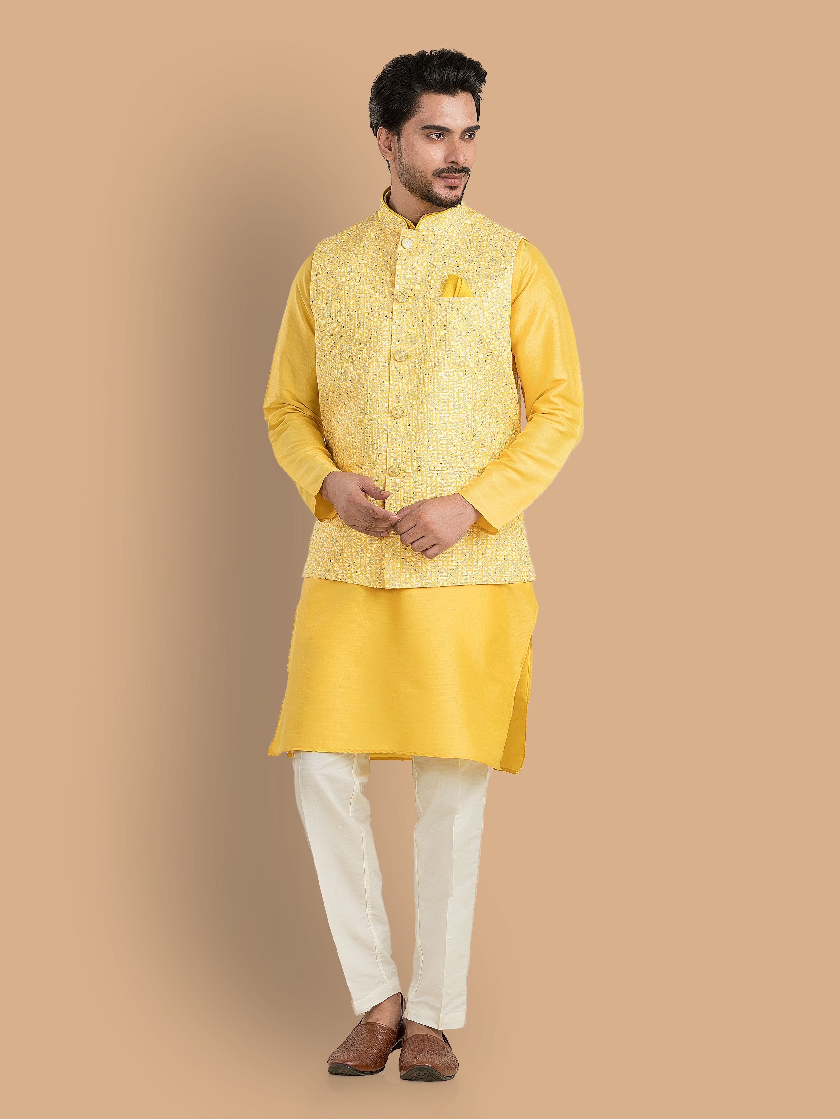 trends of ethnic Printed Men Waistcoat-picture-10