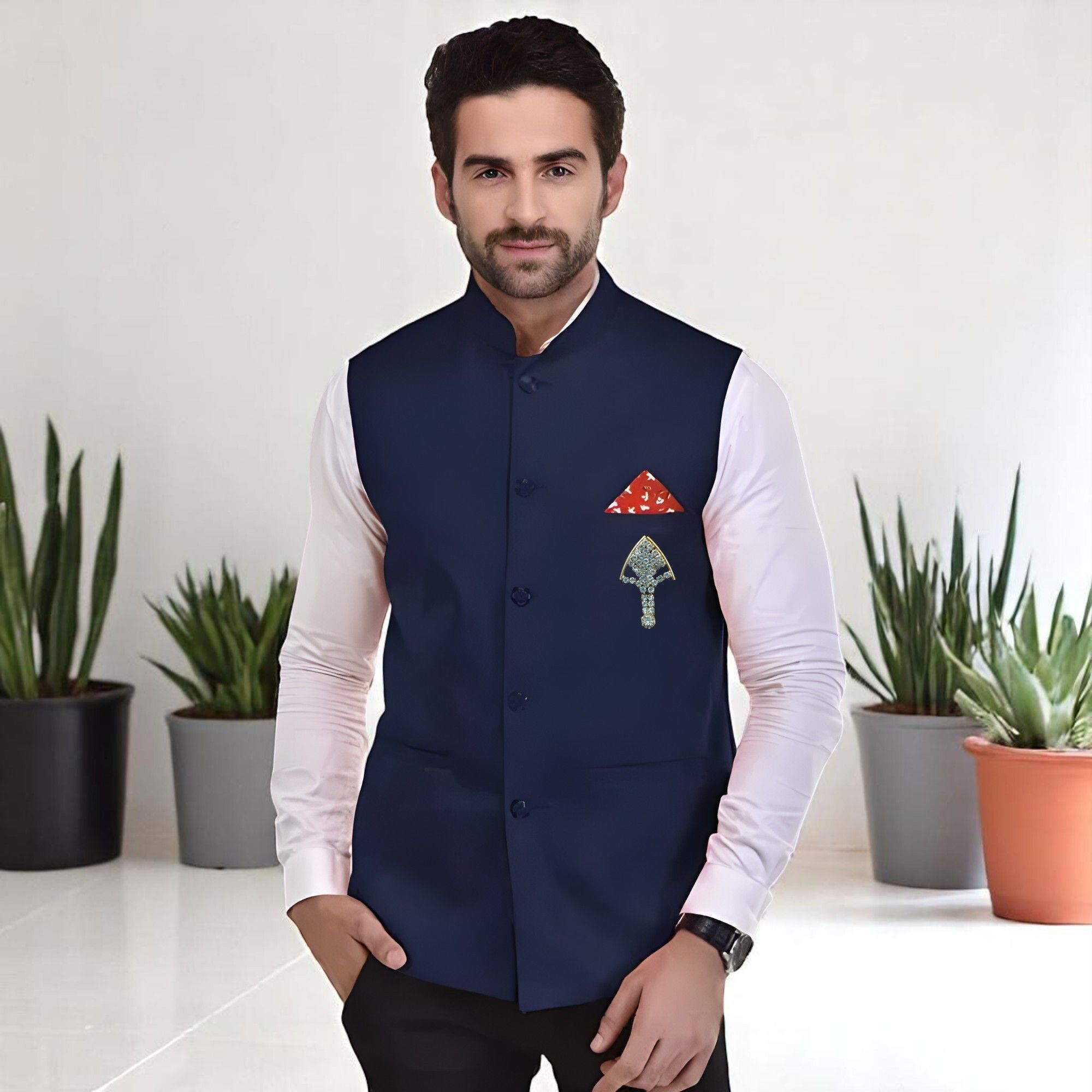 Solid Men Waistcoat-image-41
