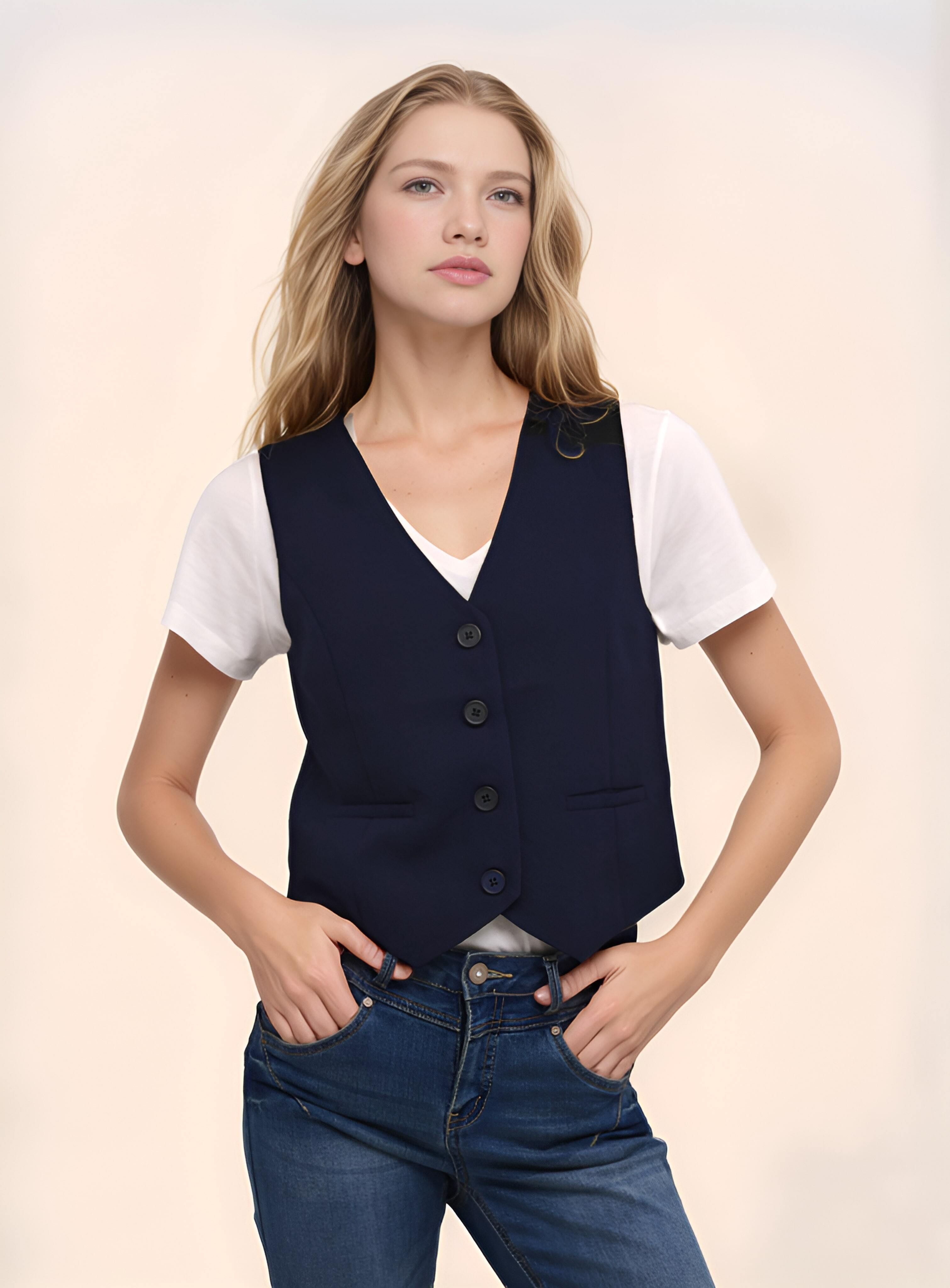 rocksy Solid Women Waistcoat-picture-16