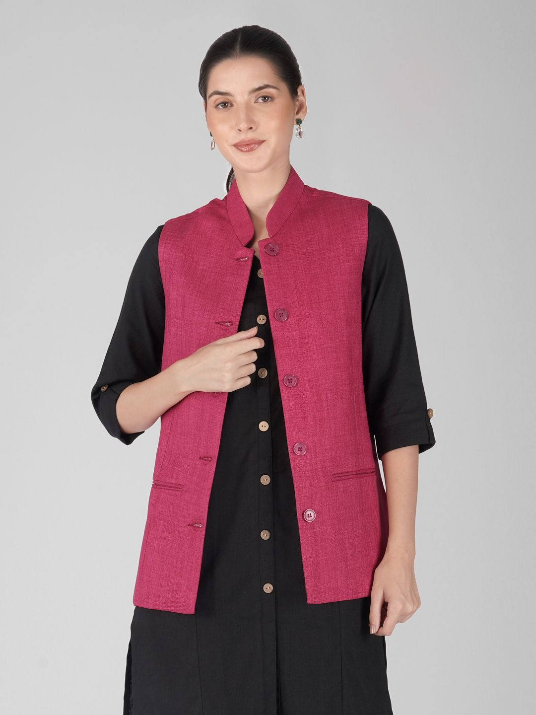 deific Solid Women Waistcoat-picture-13