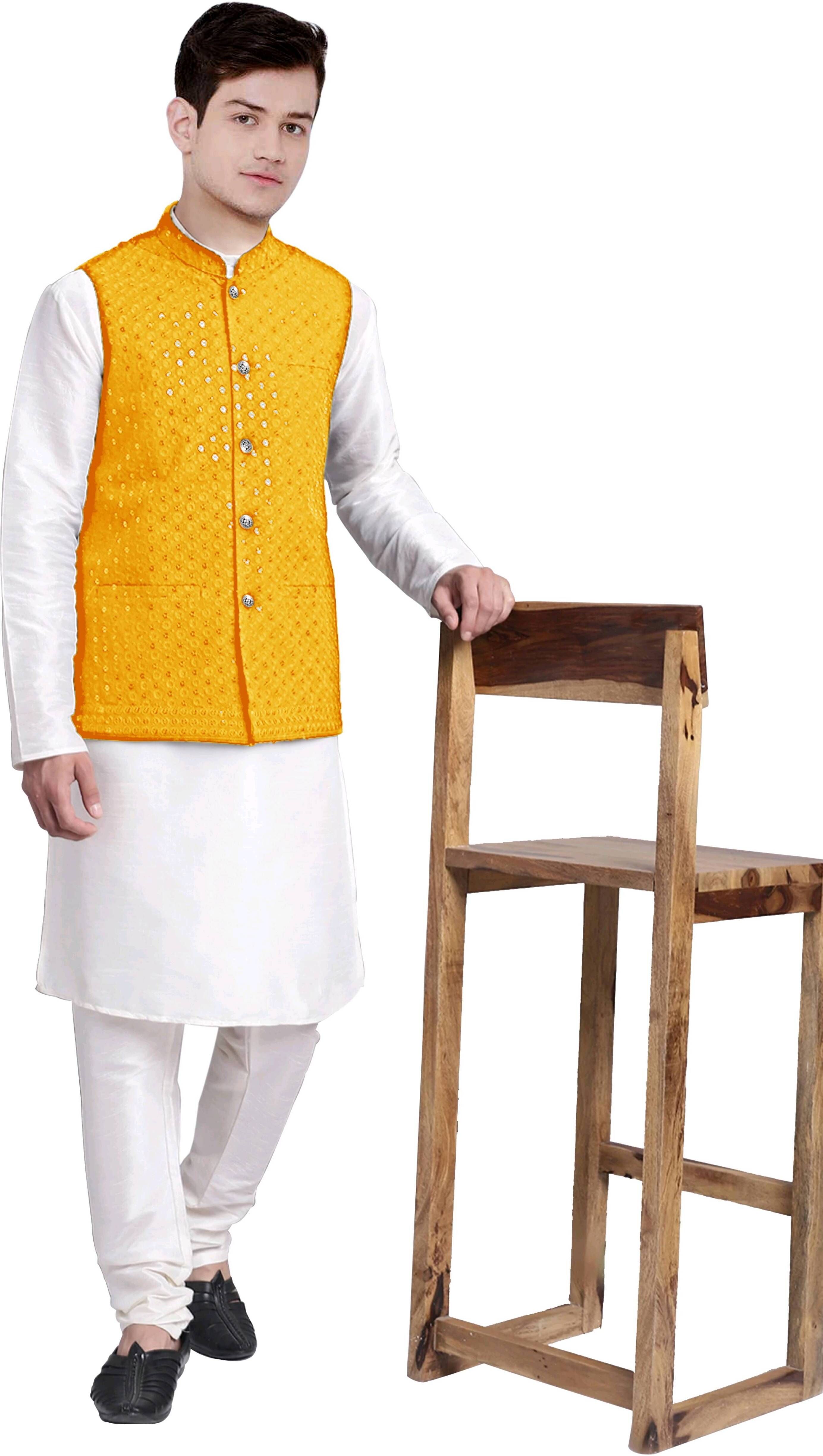 unique moments Embroidered Men Waistcoat-picture-12