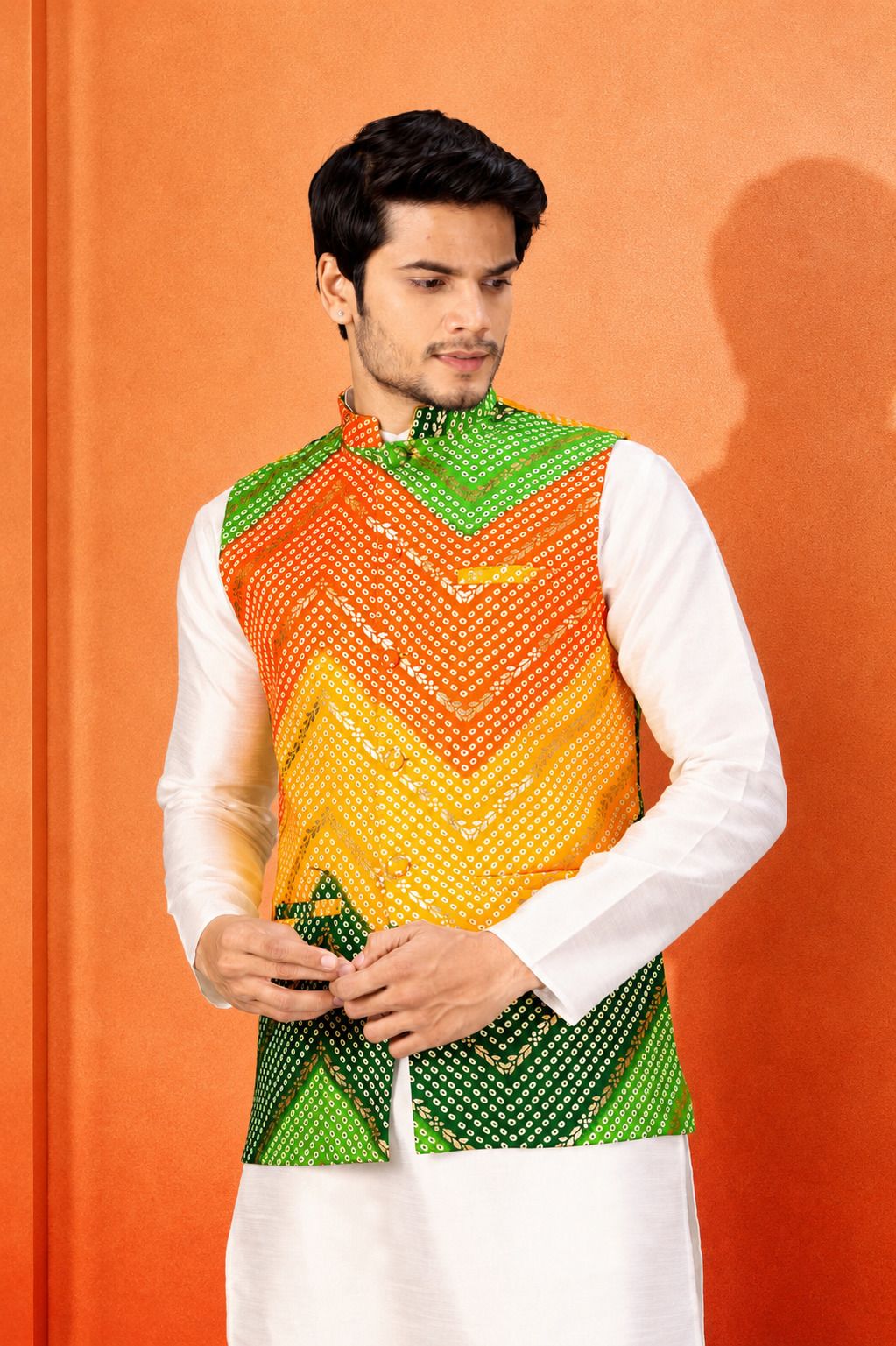modern mughals Printed Men Waistcoat-picture-13