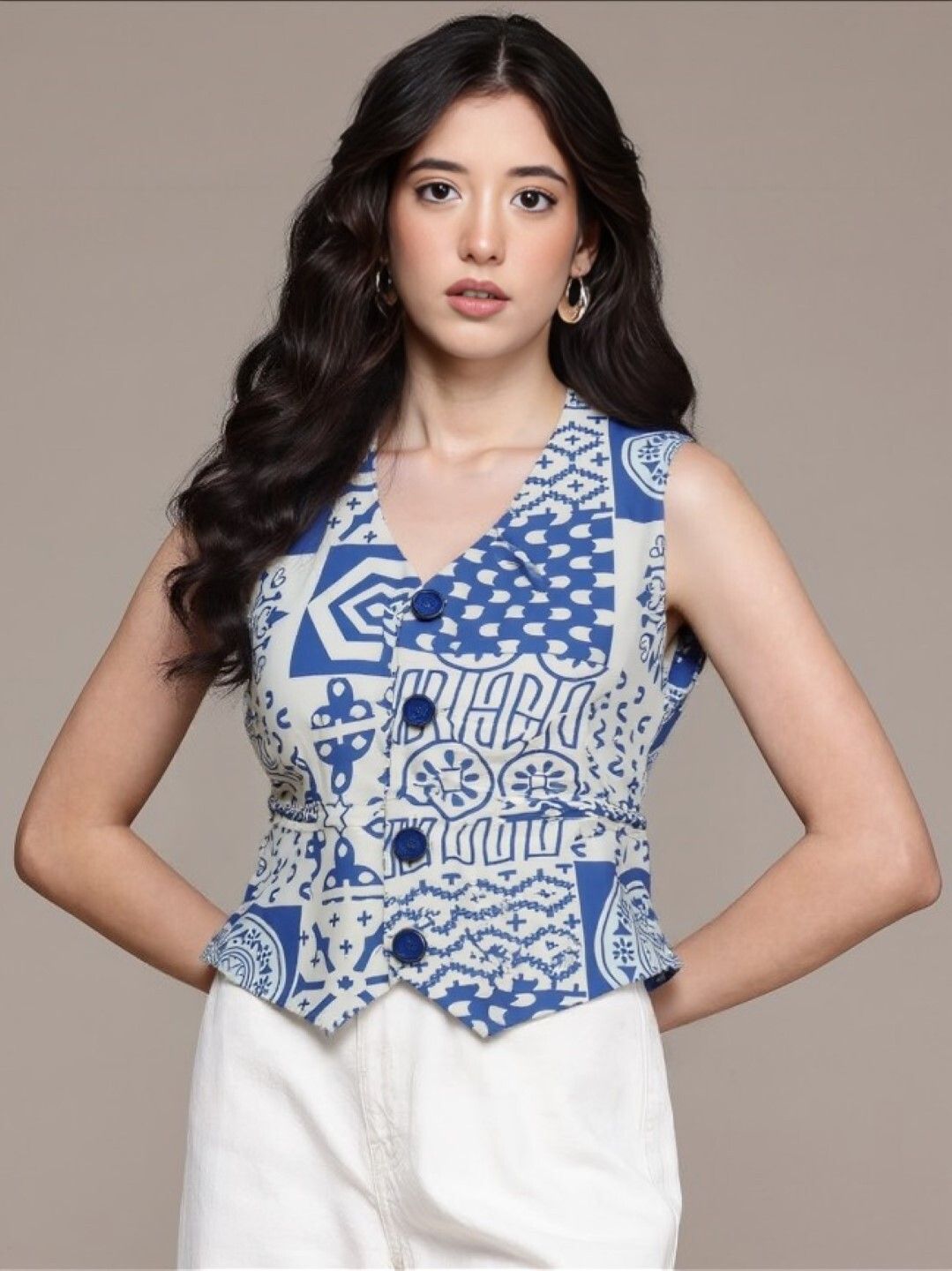 Printed Women Waistcoat