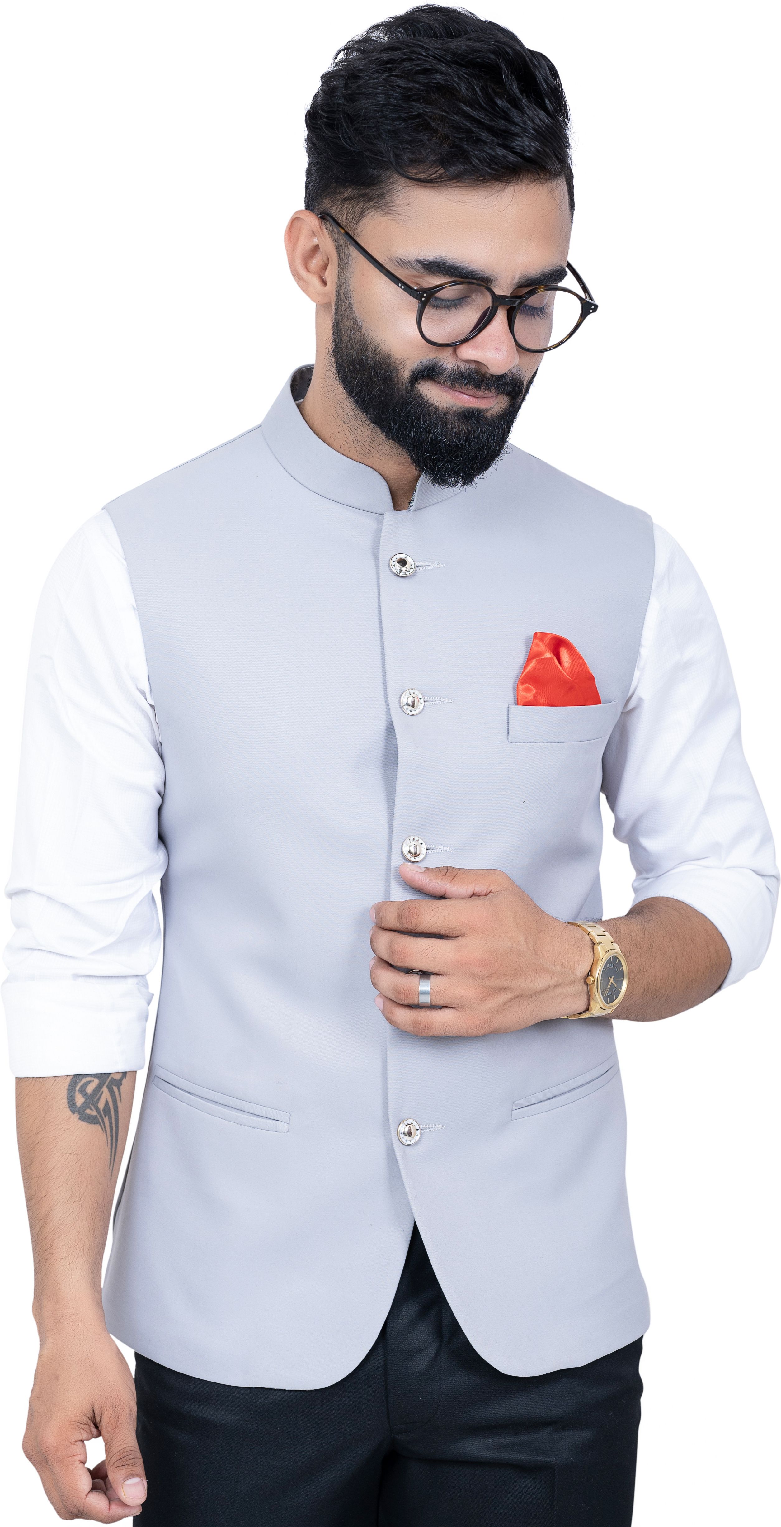 aljaami Solid Men Waistcoat-picture-24