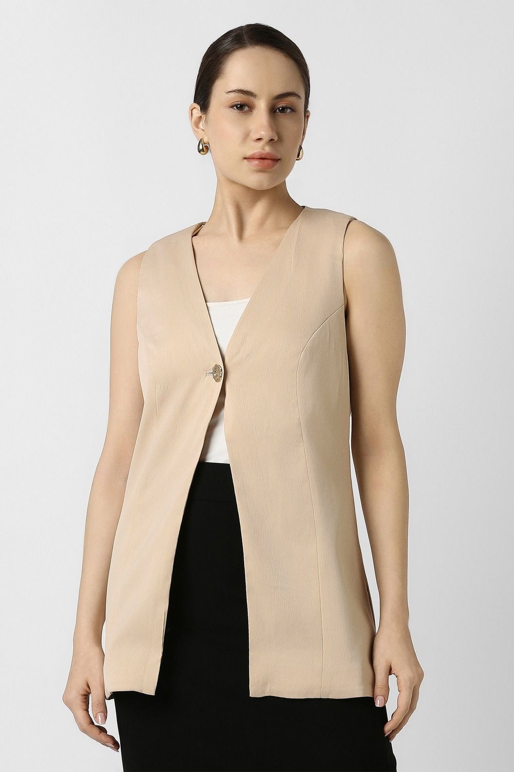 van heusen Solid Women Waistcoat-picture-39