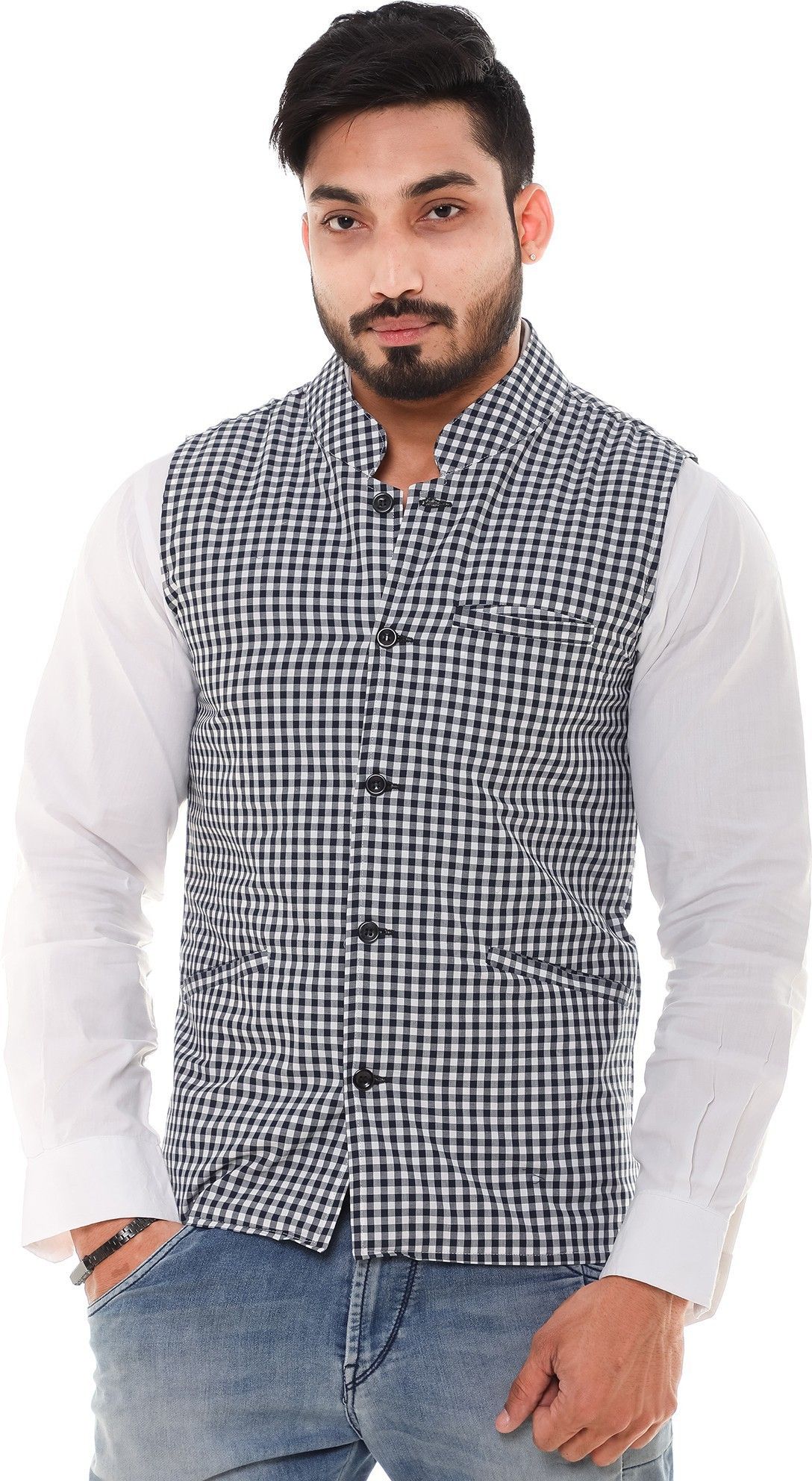 twist Checkered Men Waistcoat-picture-17