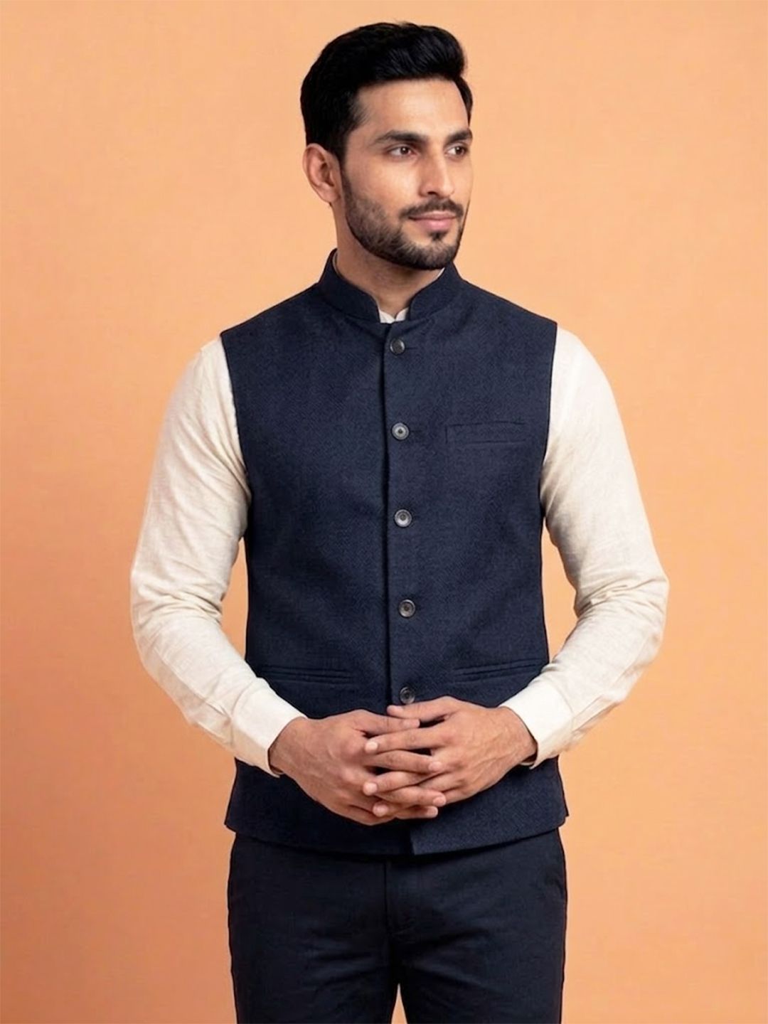 aurevia Solid Men Waistcoat-picture-12