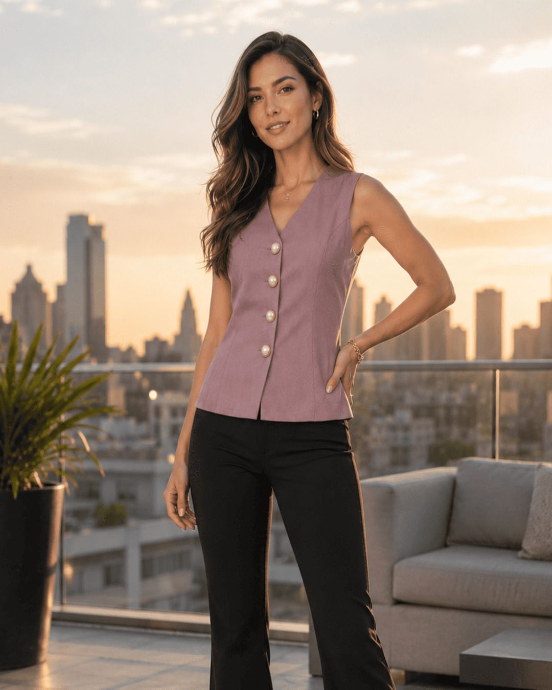 tinz Solid Women Waistcoat-picture-23