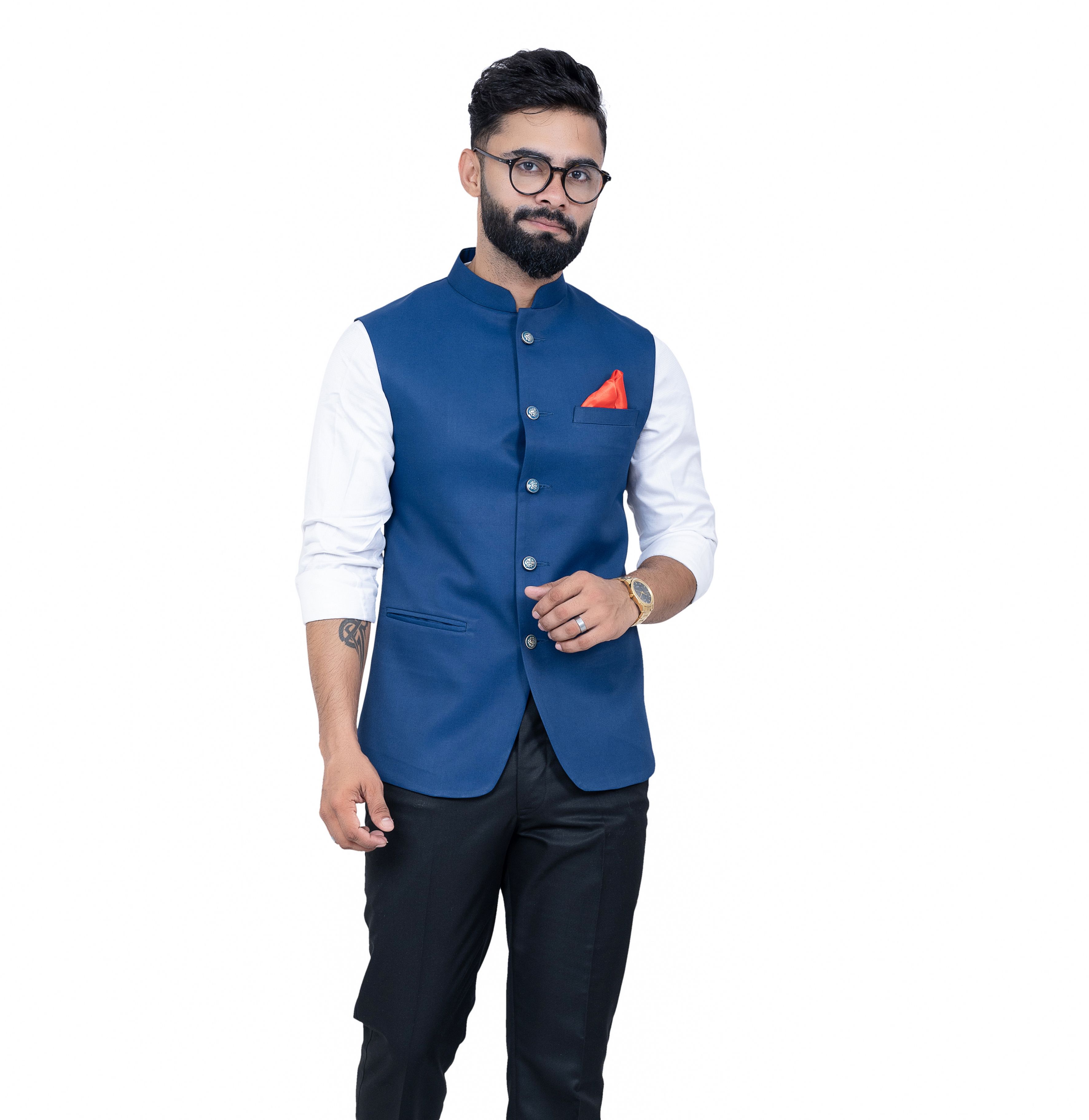 aljaami Solid Men Waistcoat-picture-16