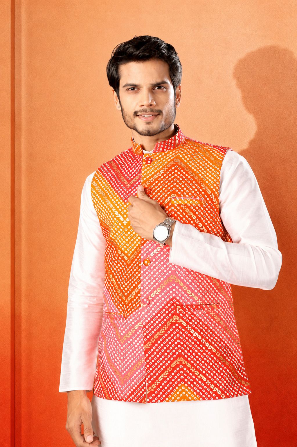 modern mughals Printed Men Waistcoat-picture-16