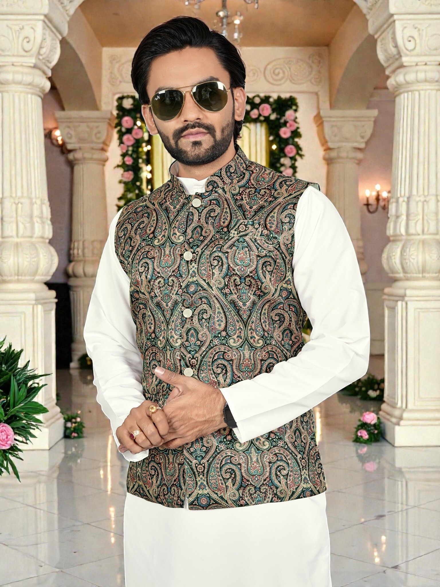 maithili creation Printed Men Waistcoat-picture-46