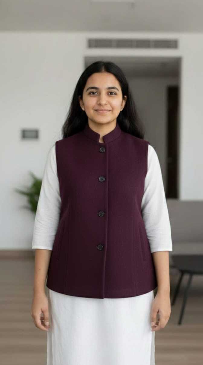 Solid Women Waistcoat