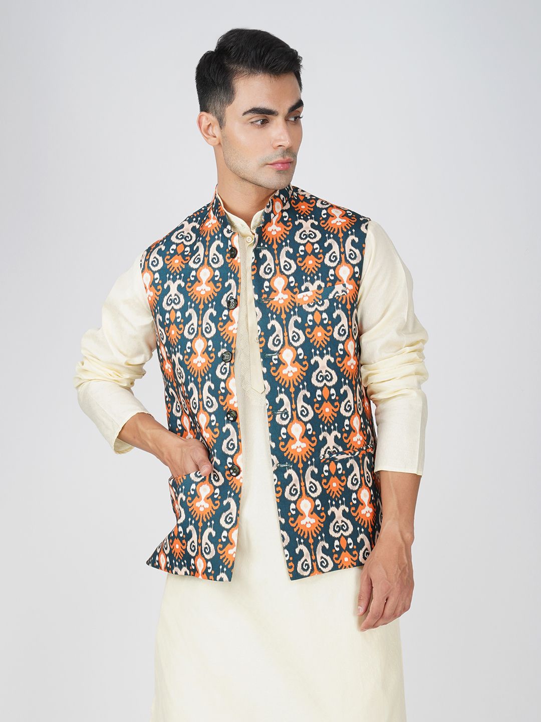 deific Floral Print Men Waistcoat-picture-22