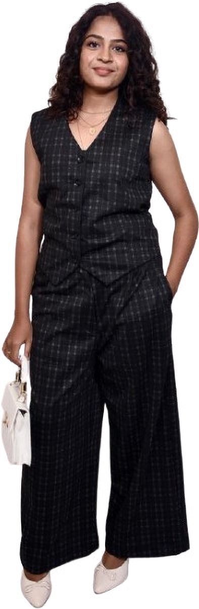 archas Checkered Women Waistcoat-picture-23