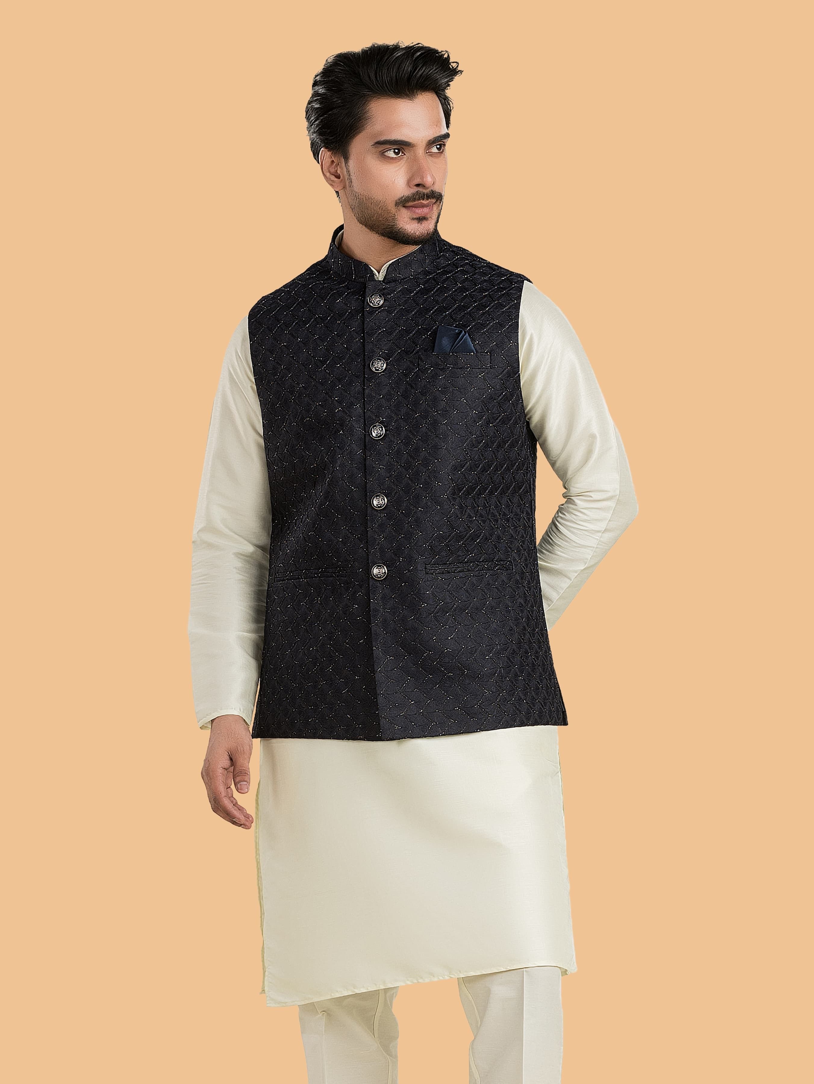 trends of ethnic Embroidered Men Waistcoat-picture-24