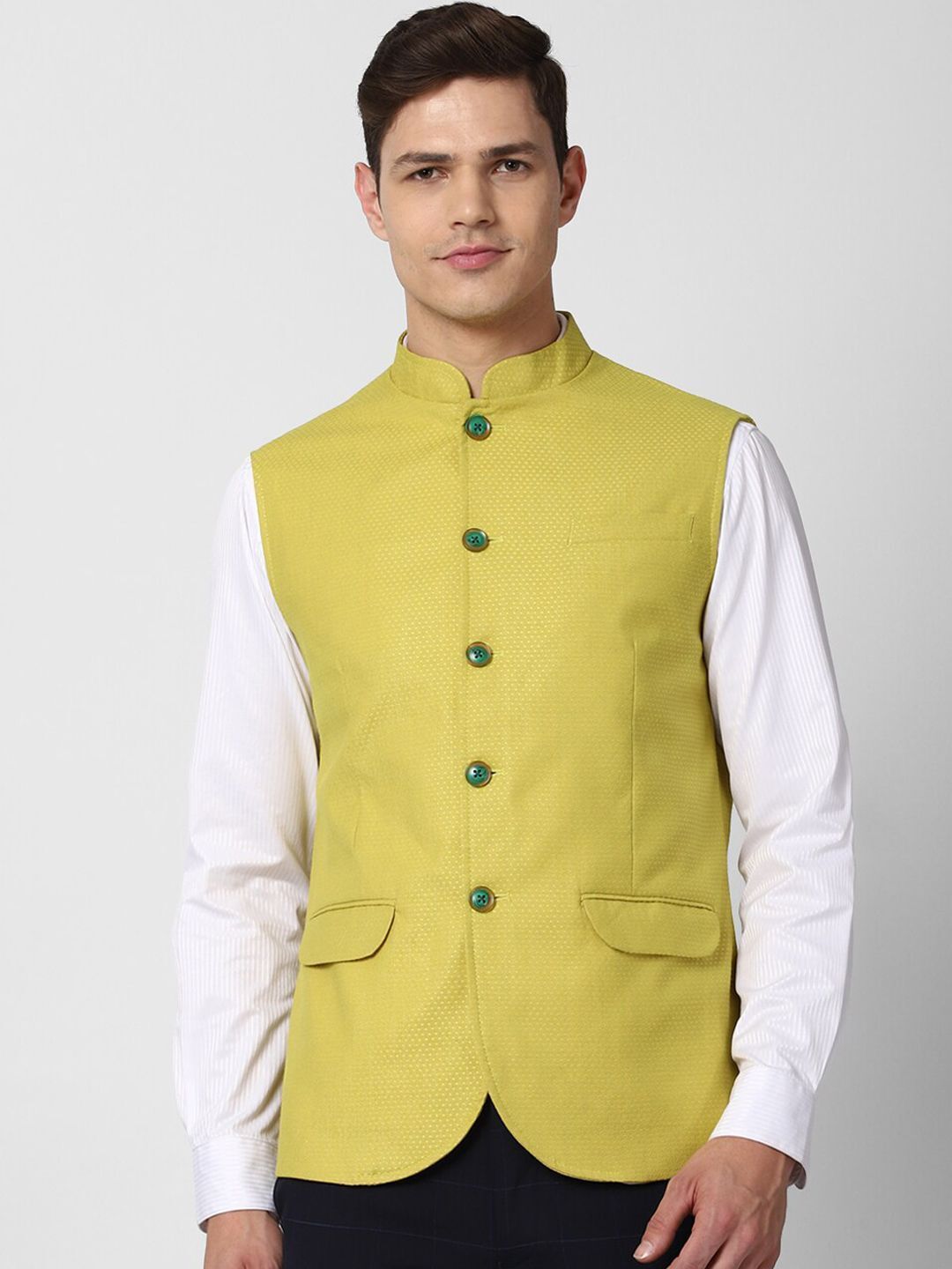 peter england Self Design Men Waistcoat-picture-10