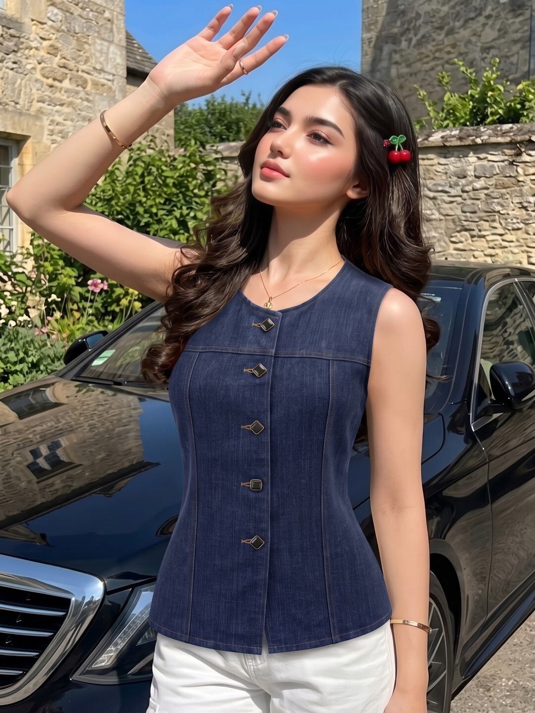 maykr Solid Women Waistcoat-picture-14