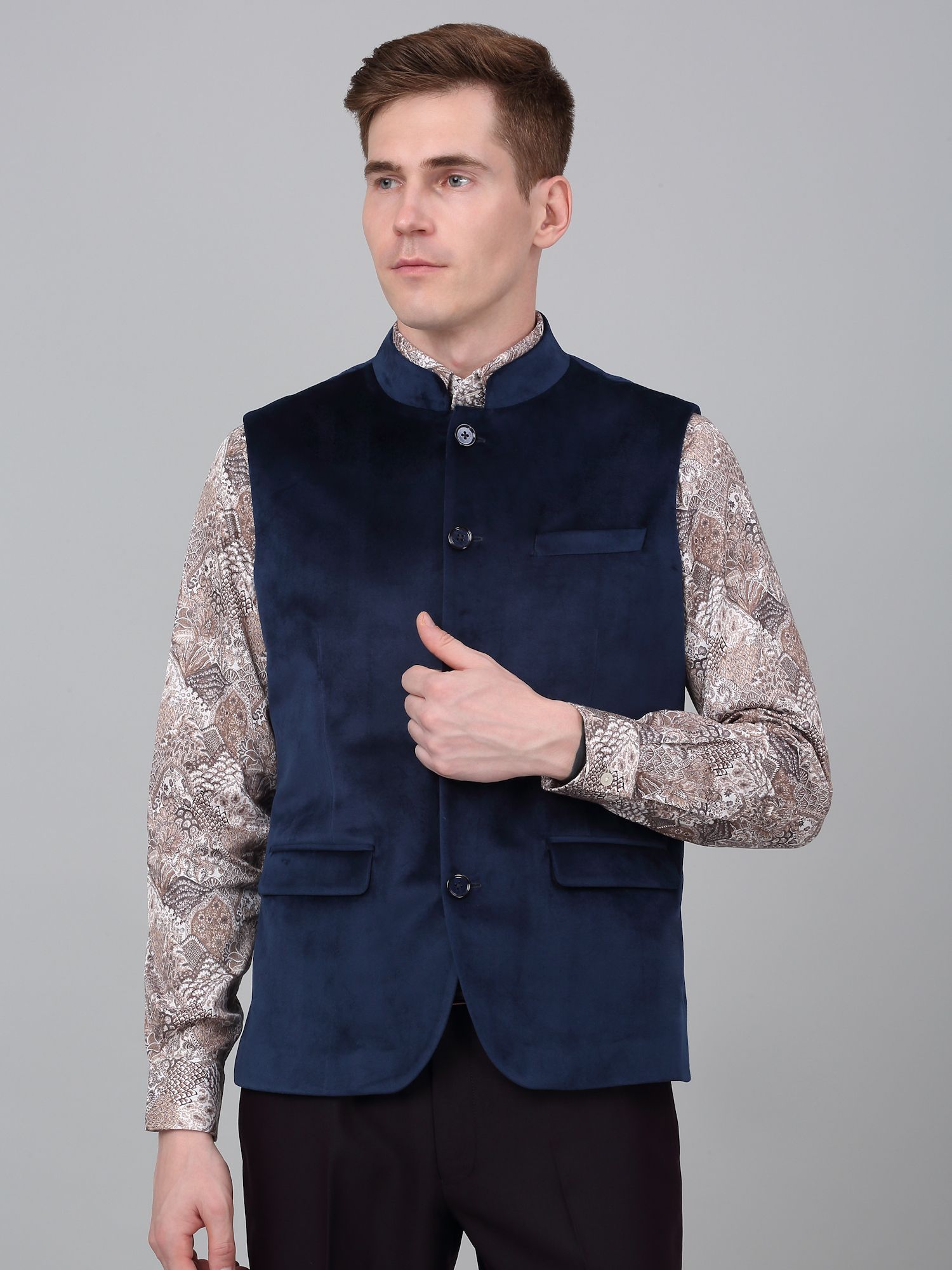cantabil Solid Men Waistcoat-picture-16