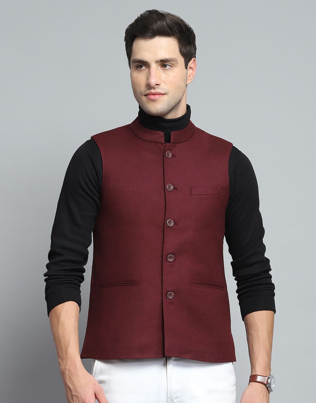 monte carlo Solid Men Waistcoat-picture-22