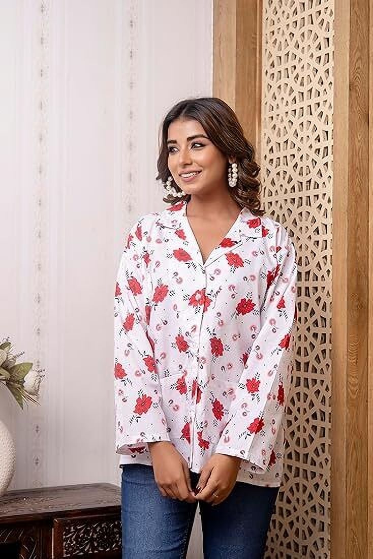 Floral Print Women Waistcoat-image-30