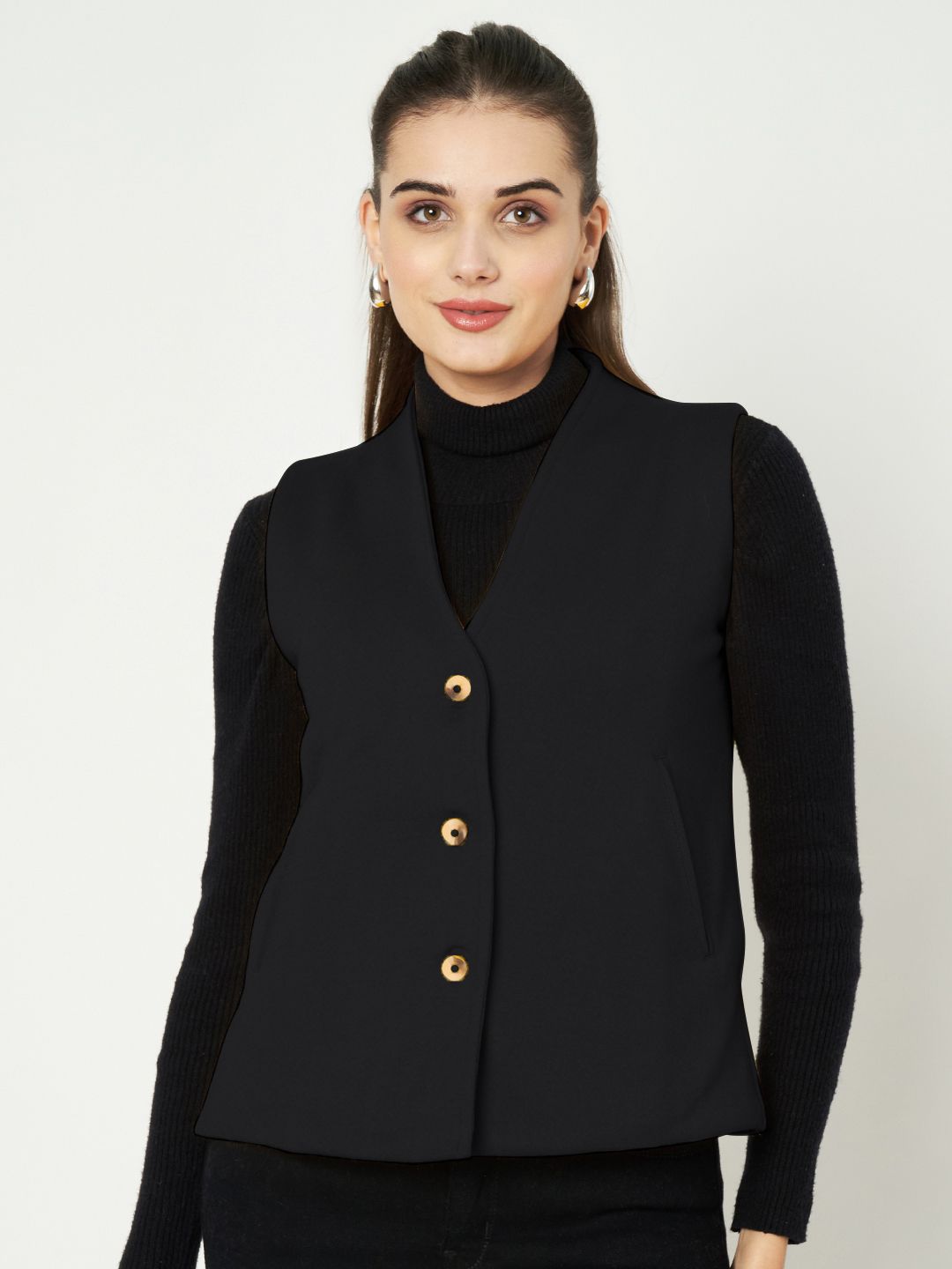 brinns Solid Women Waistcoat-picture-46