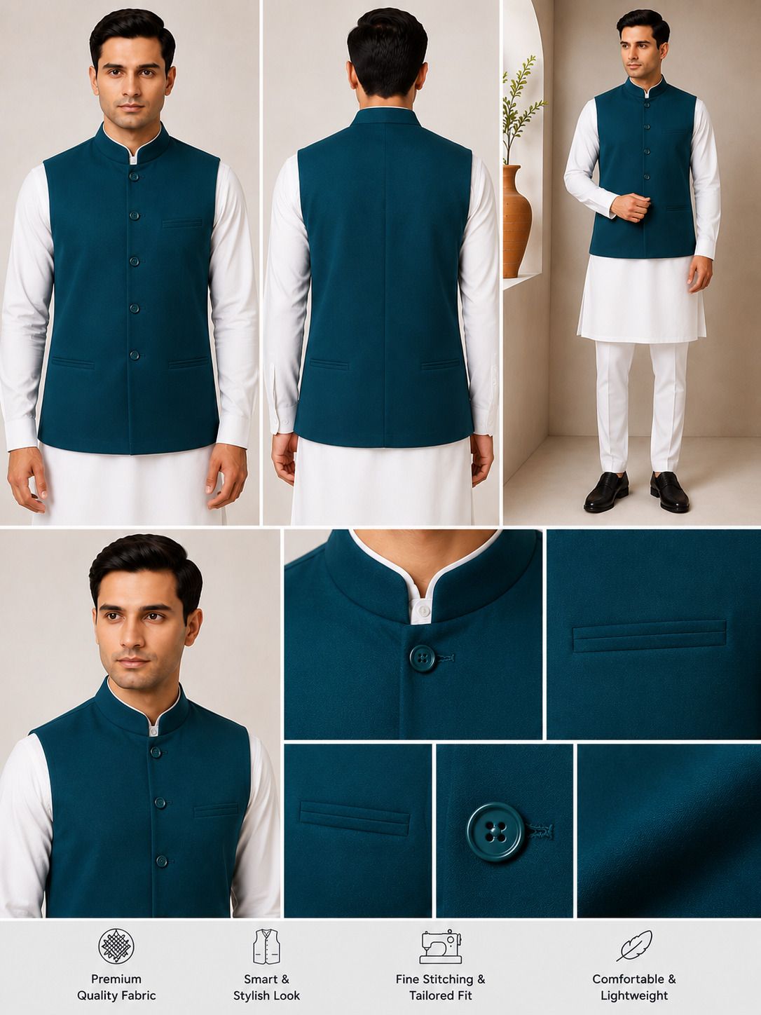 ynstrends Solid Men Waistcoat-picture-15