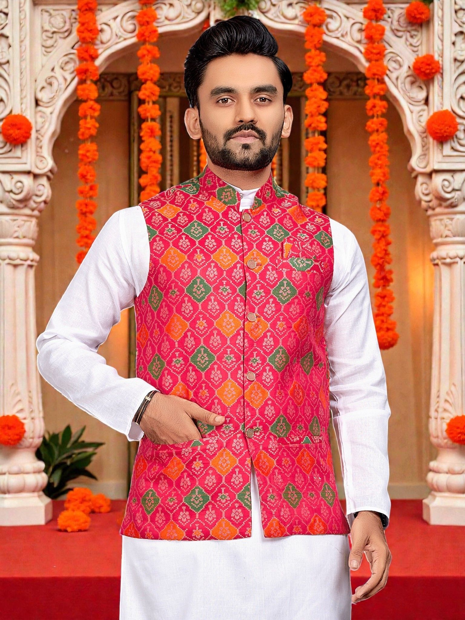 maithili creation Woven Men Waistcoat-picture-43