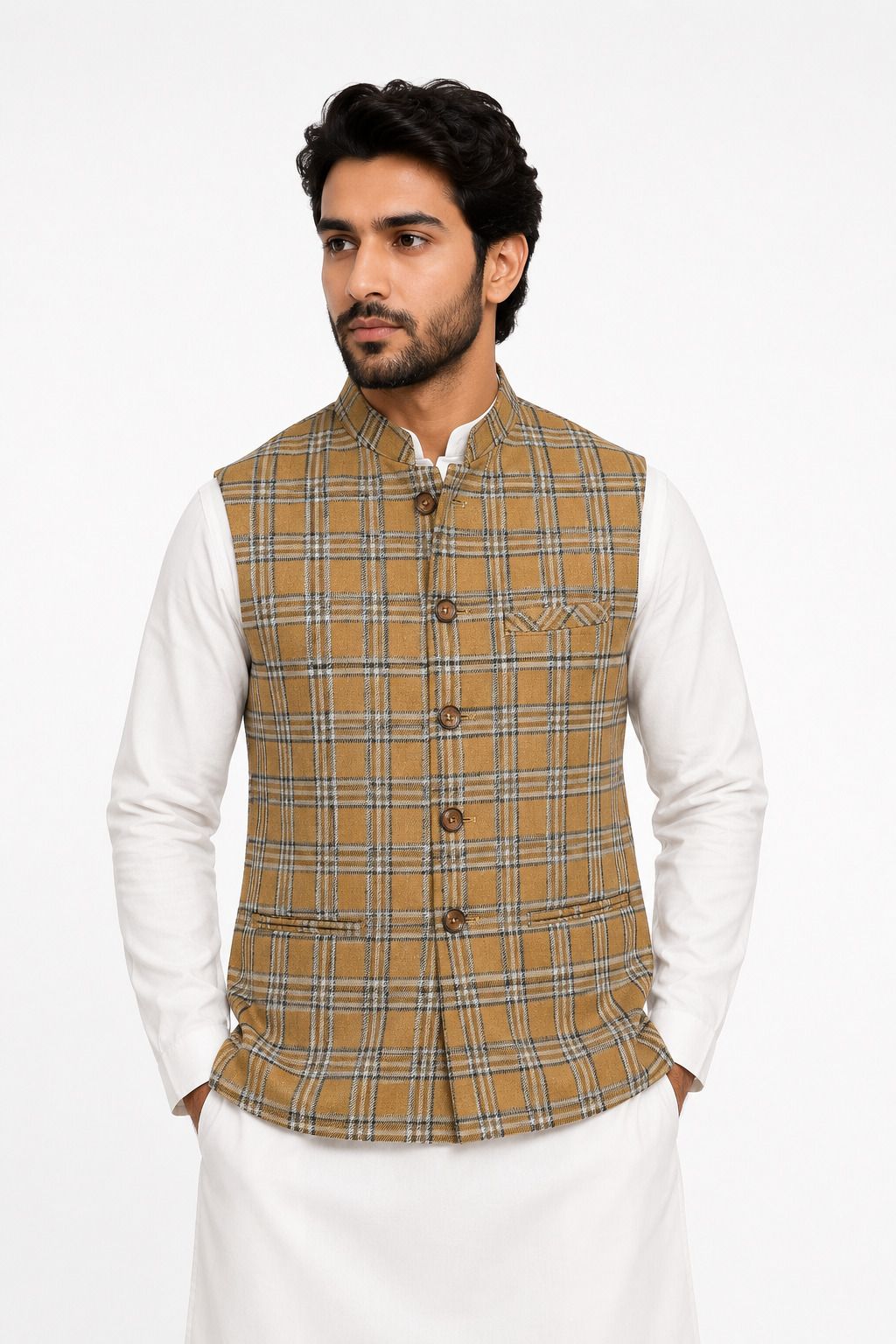 fab mafia Checkered Men Waistcoat-picture-45