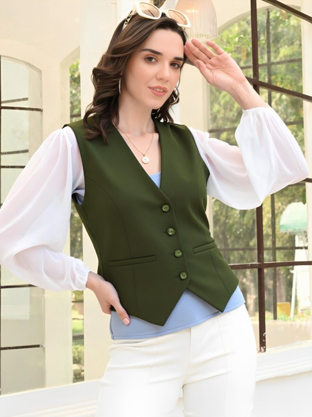 Solid Women Waistcoat