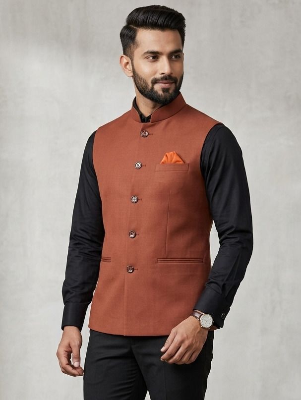 Solid Men Waistcoat-image-10