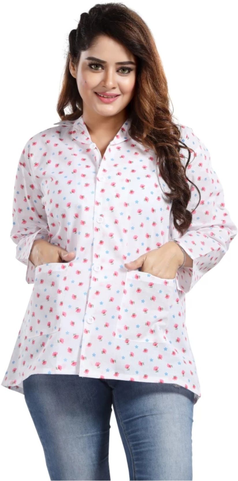 cotton Printed Coat For Women-image-11