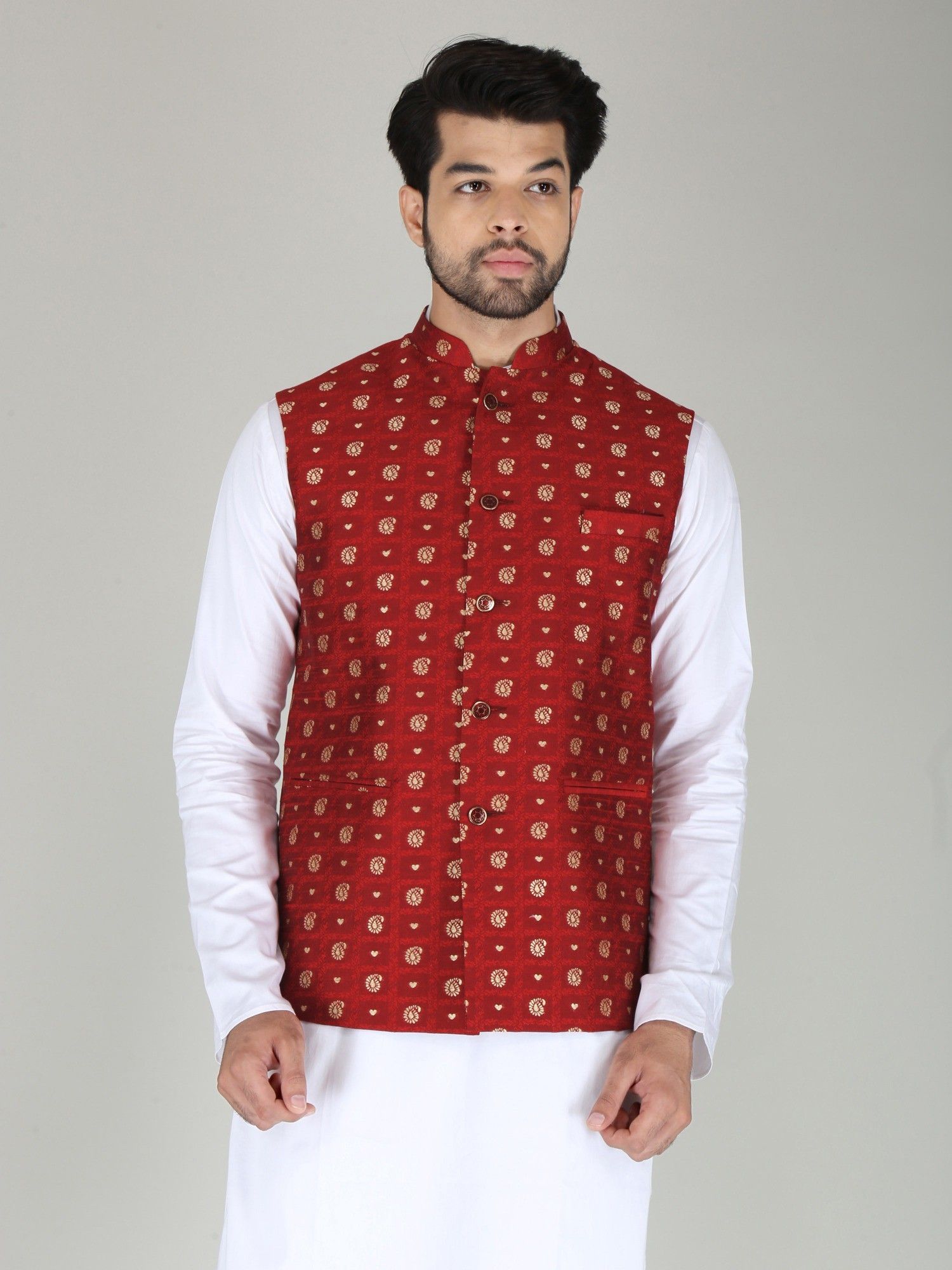 amogue Printed Men Waistcoat-picture-25