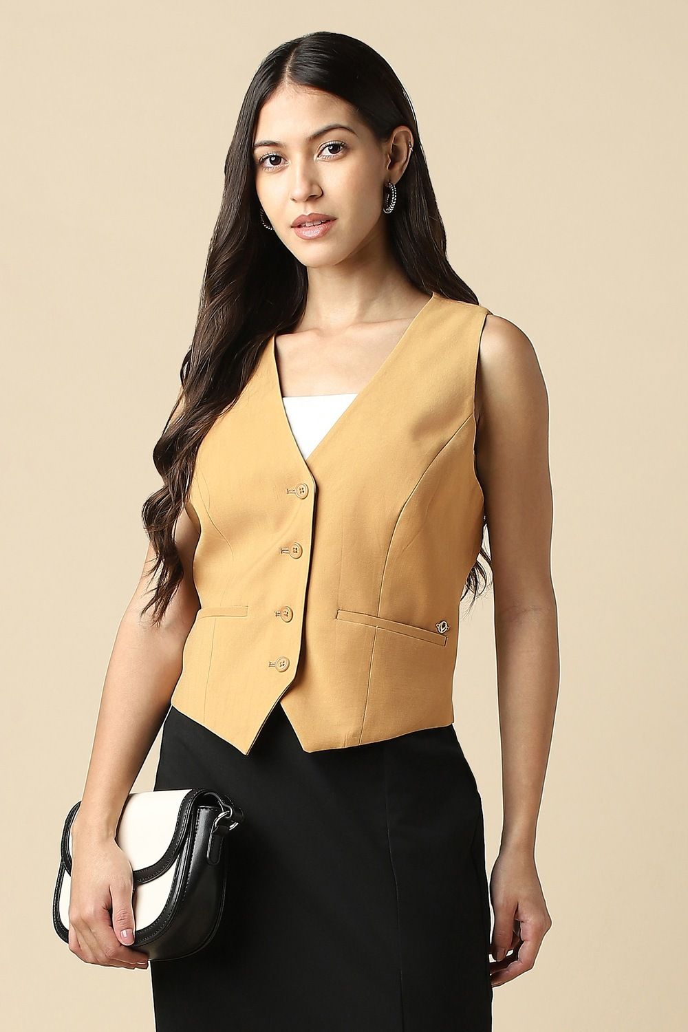 allen solly Solid Women Waistcoat-picture-42
