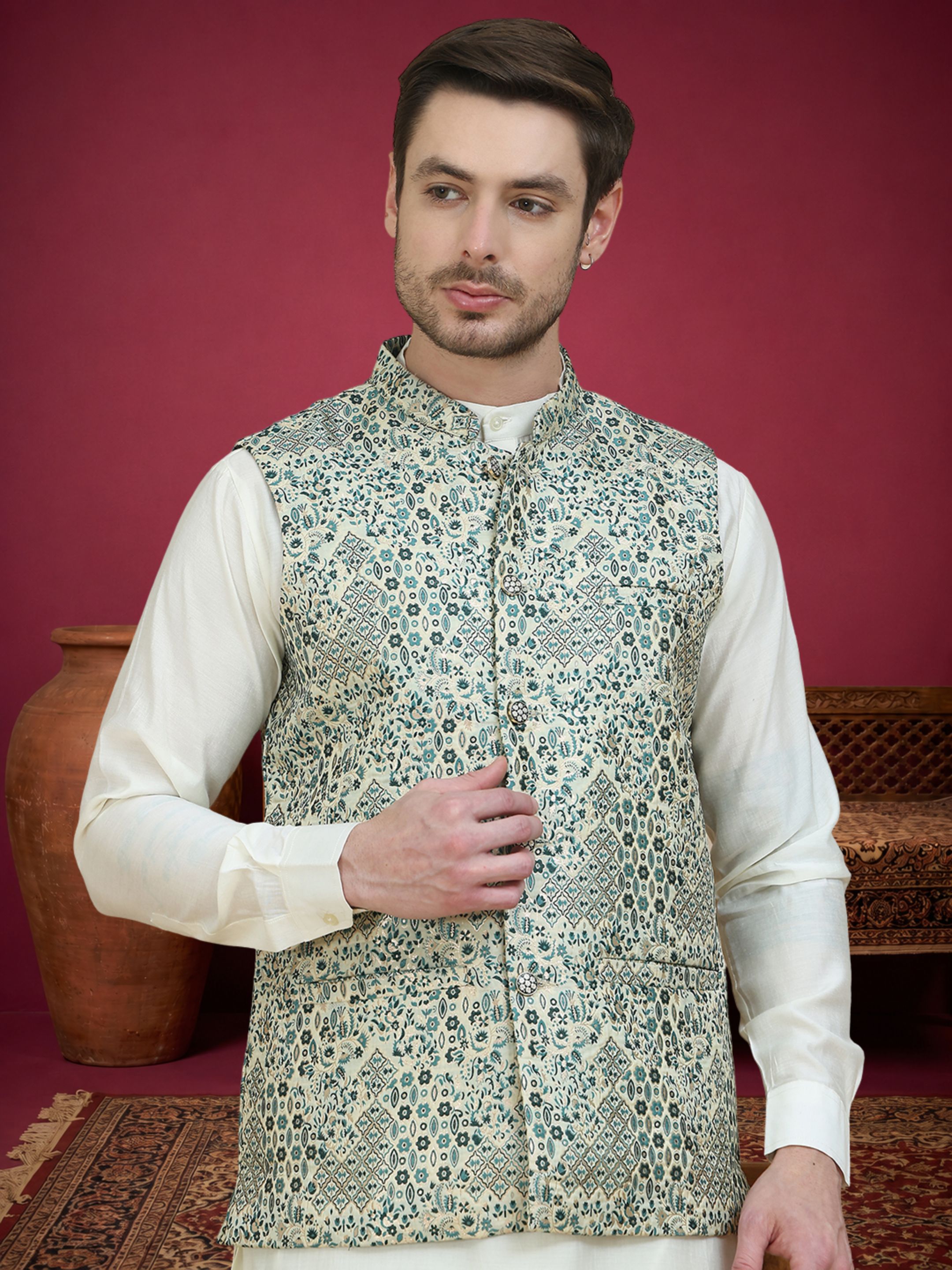 jompers Woven Men Waistcoat-picture-36