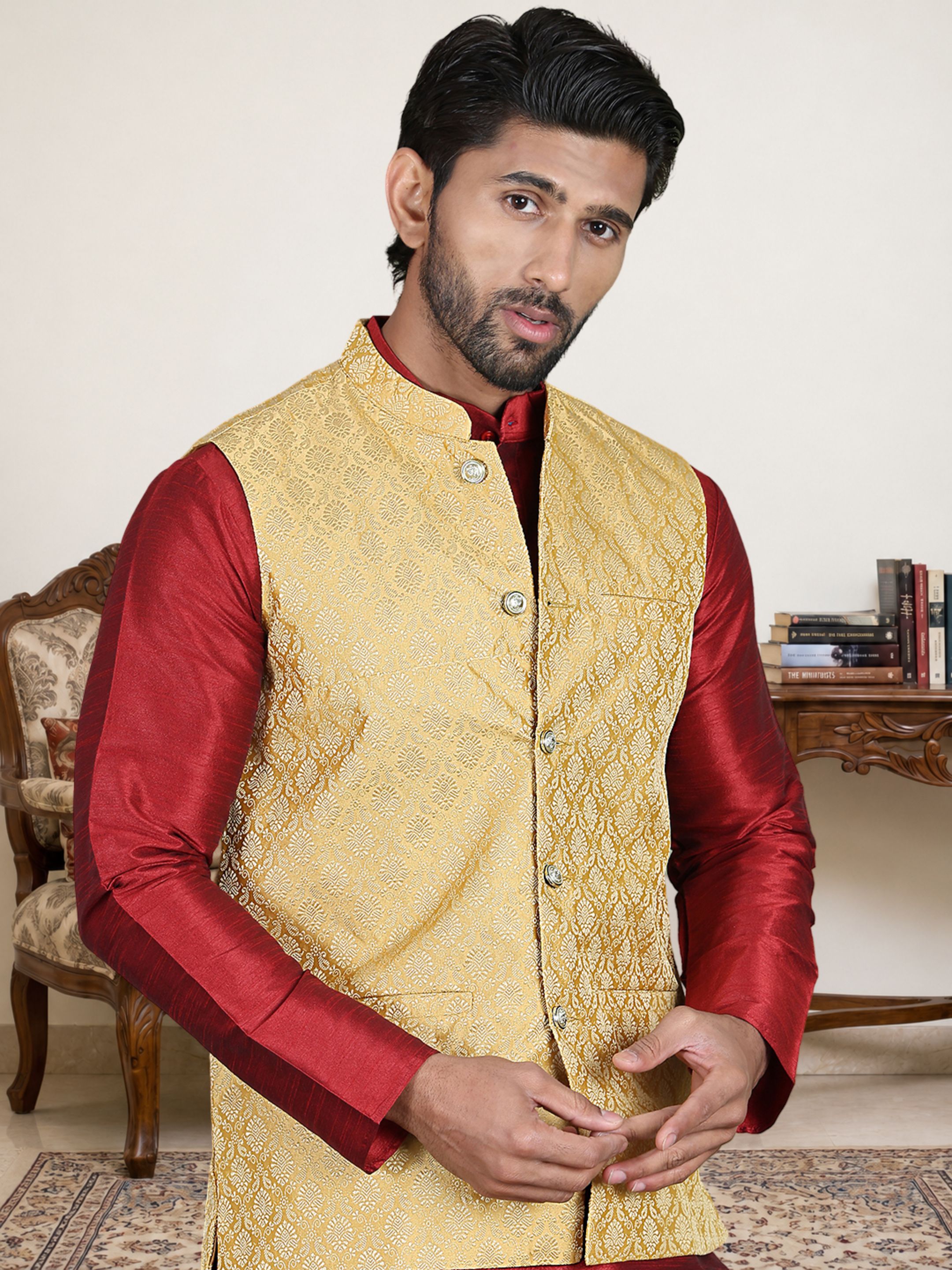 jompers Self Design Men Waistcoat-picture-12